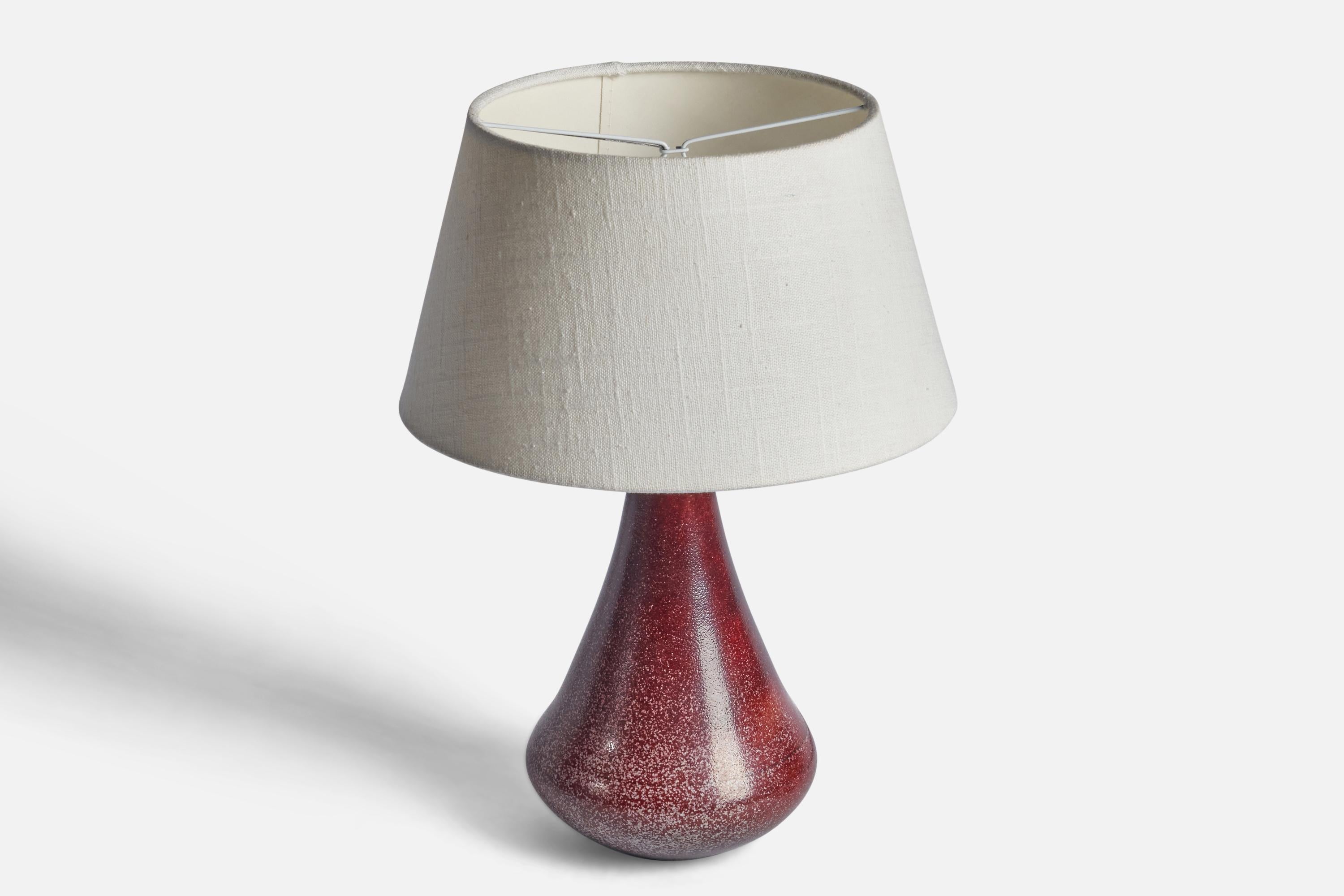 Scandinavian Modern Danish Designer, Table Lamp, Ceramic, Denmark, 1940s For Sale