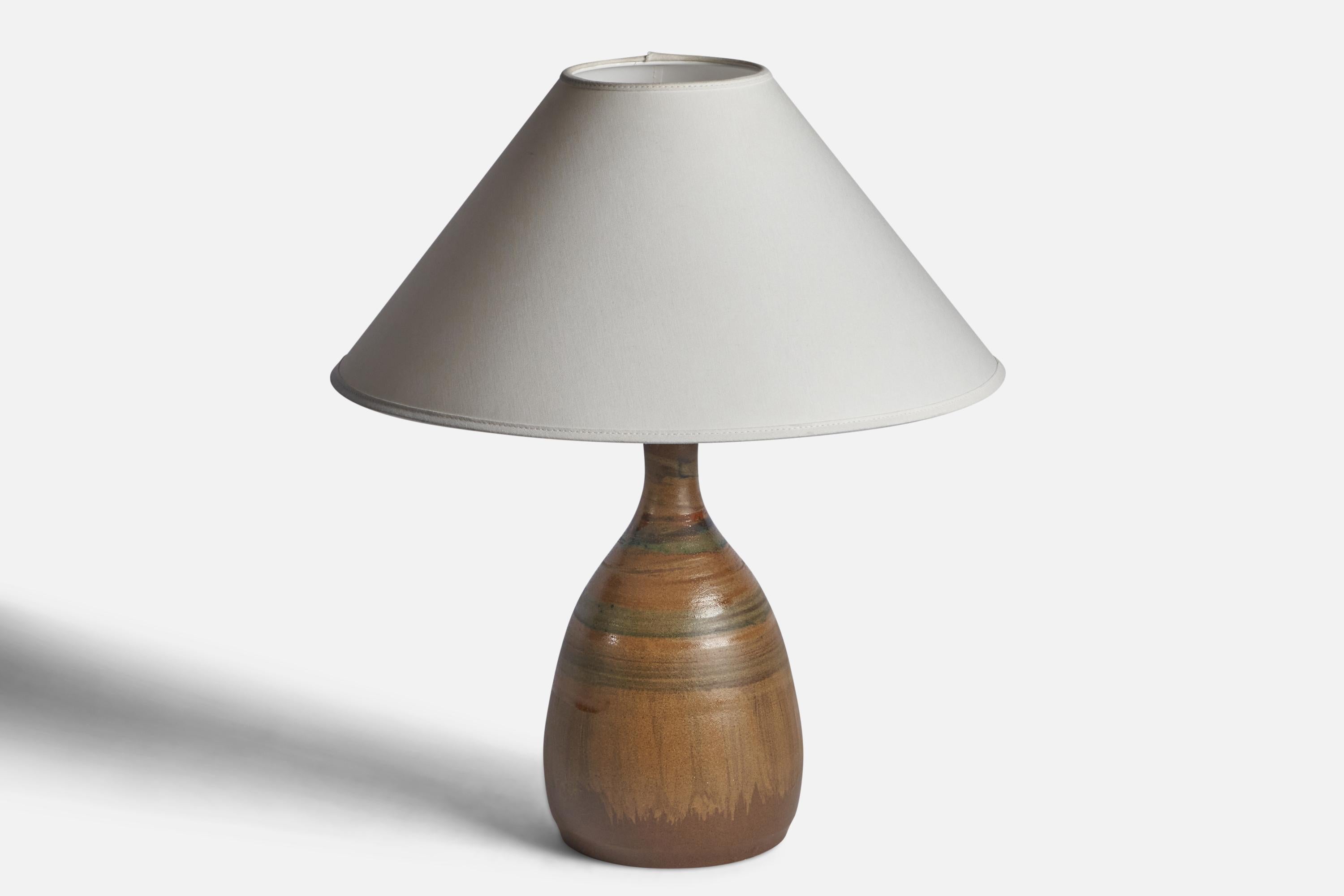 Mid-20th Century Danish Designer, Table Lamp, Ceramic, Denmark, 1960s For Sale