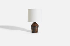 Kai Klinge, Table Lamp, Glazed Stoneware, Denmark, 1960s