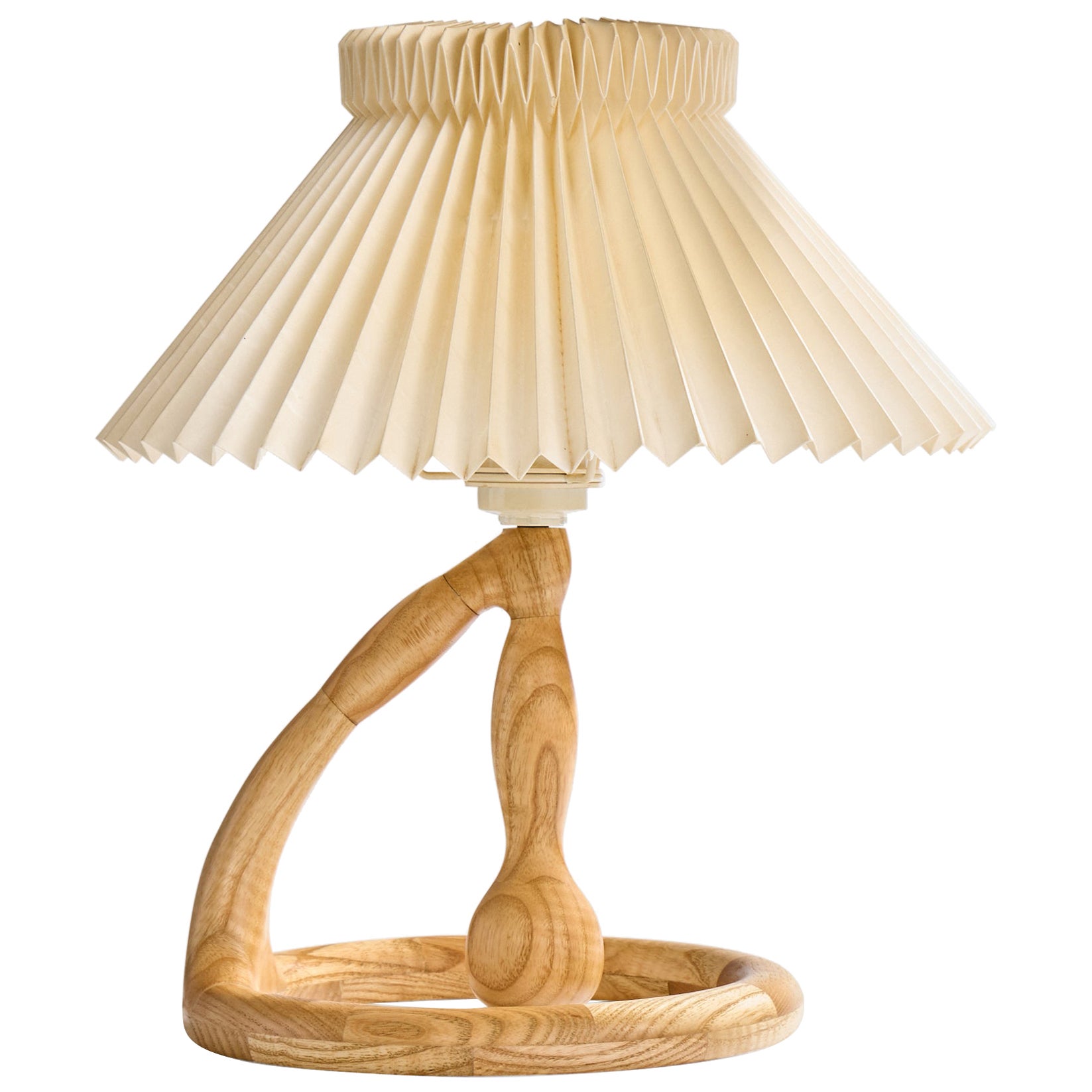 Danish Designer, Table Lamp, Pine, Paper, Denmark, 1960s For Sale