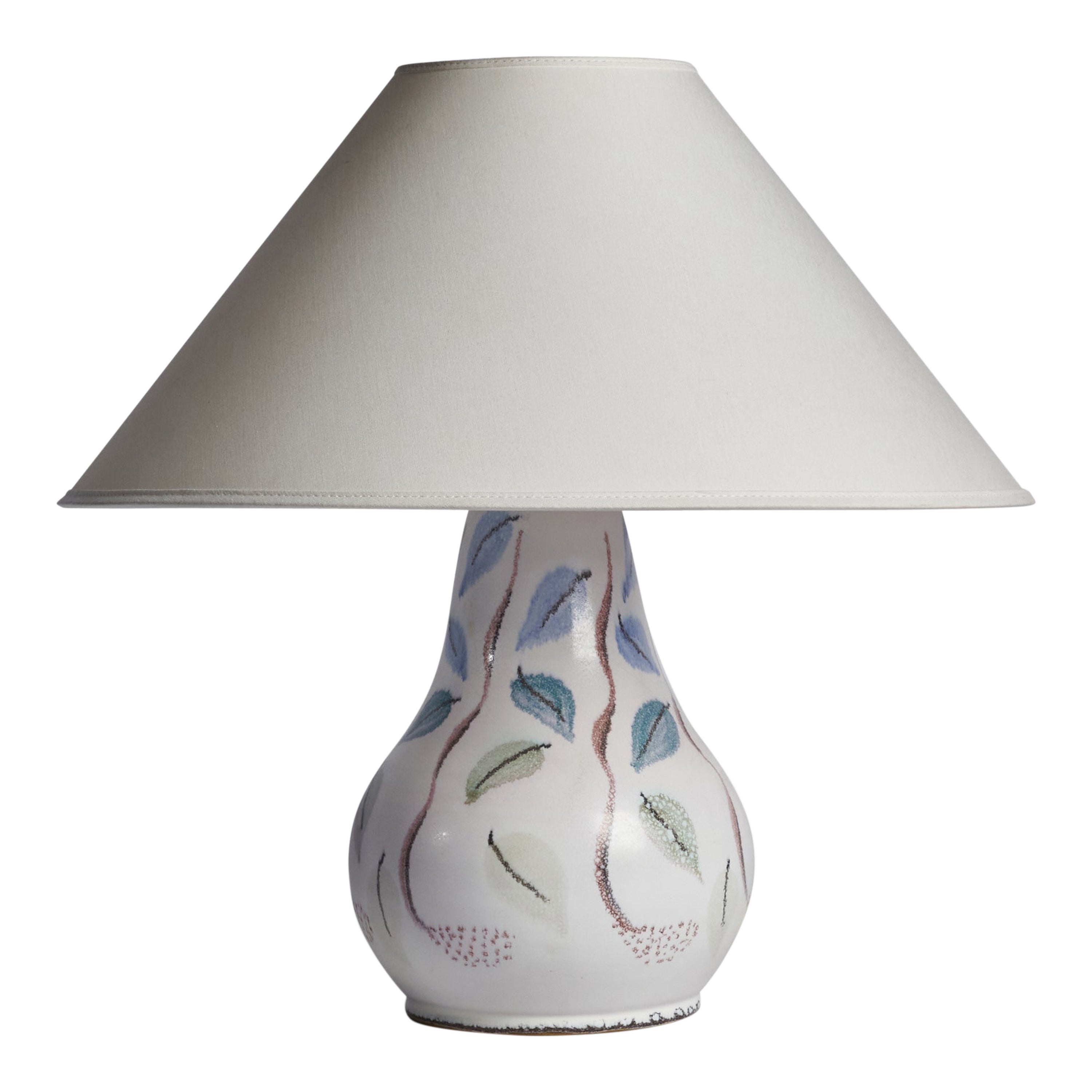 Lampada da tavolo di design danese, porcellana, Danimarca, anni '50
