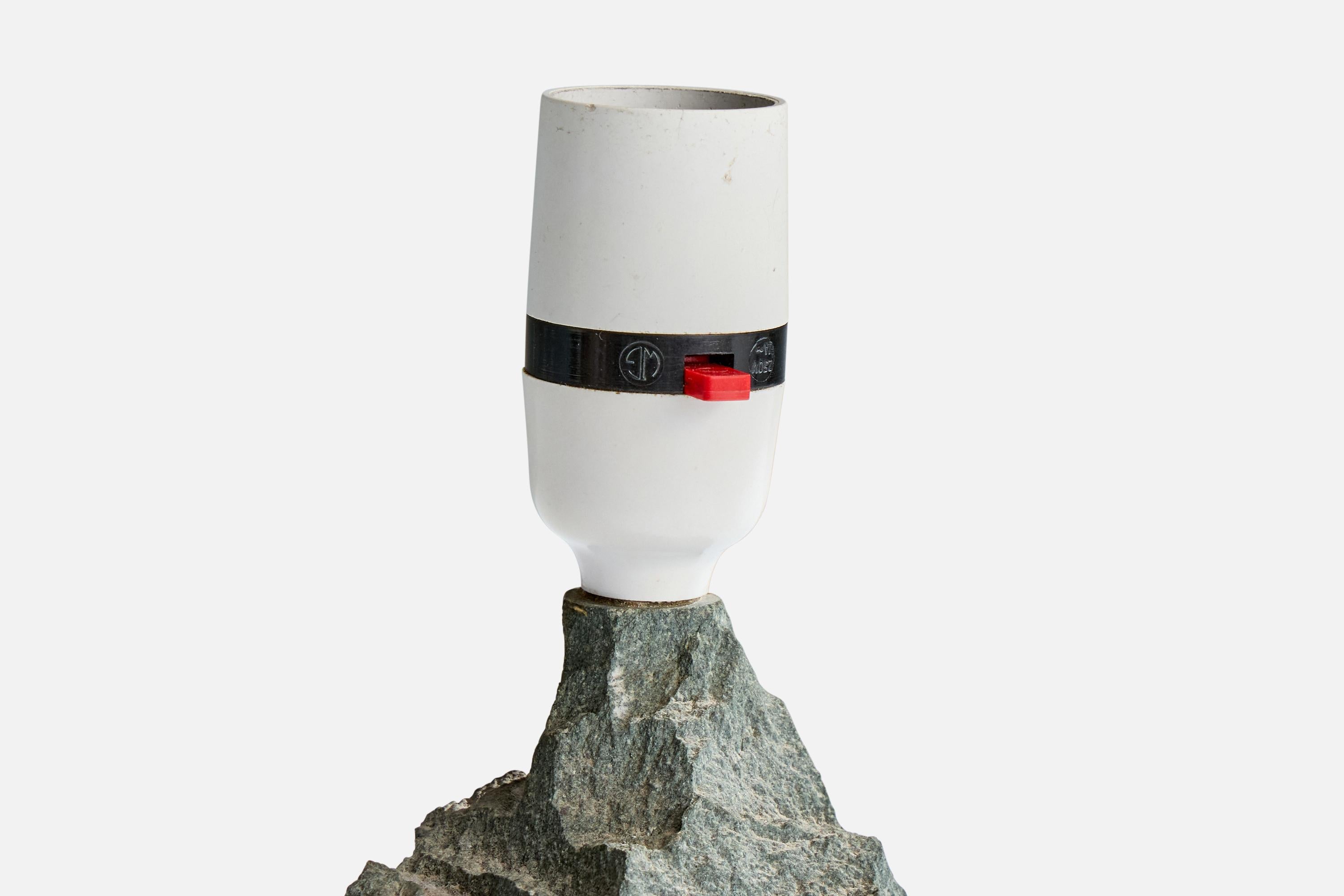Diseñador danés, lámpara de mesa, Stone, Dinamarca, años 80 en venta 5