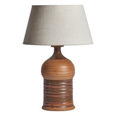 Diseñador danés, Lámpara de mesa, Gres, Dinamarca, Años 1950