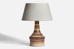 Danish Designer, Table Lamp, Stoneware, Denmark, 1960s