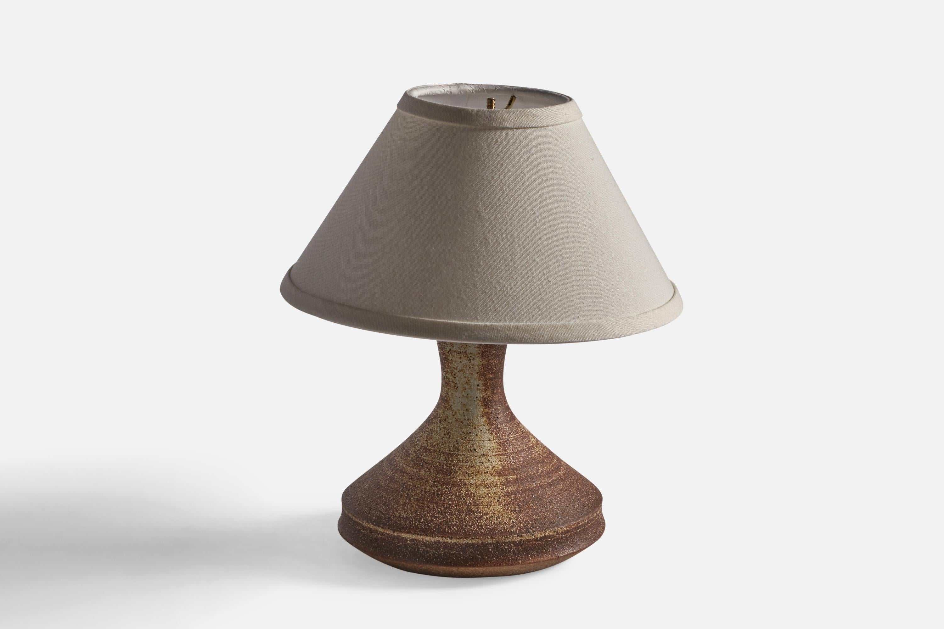 Mid-Century Modern Danish Designer, Table Lamp, Stoneware, Denmark 1960s For Sale