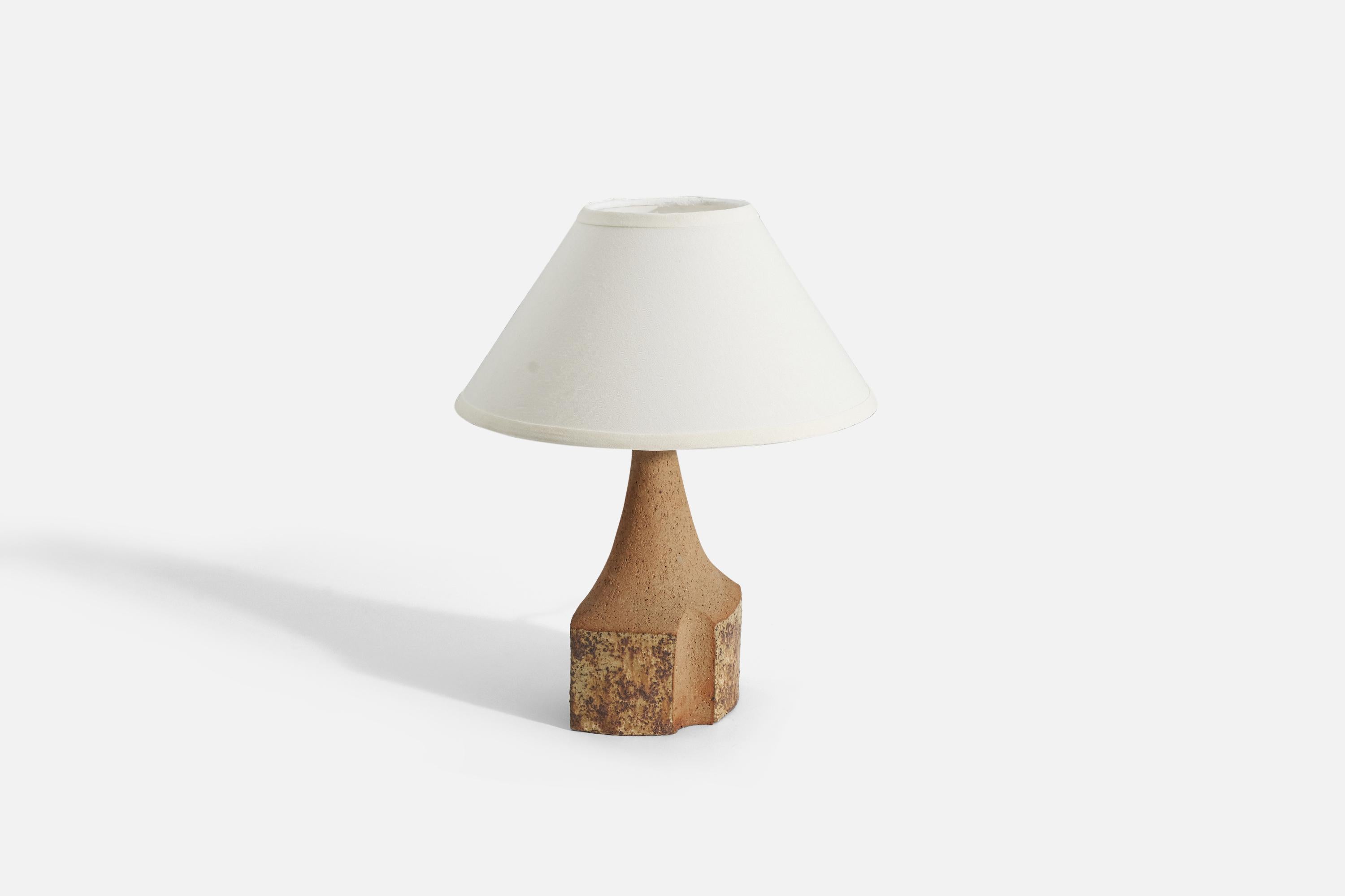 Danish Designer, Table Lamp, Stoneware, Denmark, 1960s In Good Condition In High Point, NC