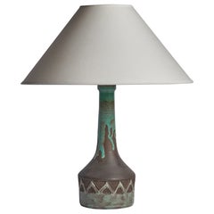 Diseñador danés, Lámpara de mesa, Gres, Dinamarca, Años 60