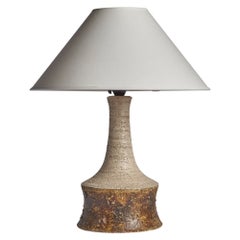 Diseñador danés, Lámpara de mesa, Gres, Dinamarca, Años 60