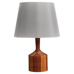 Danish Designer, Table Lamp, Teak, Pine, Denmark, 1960s
