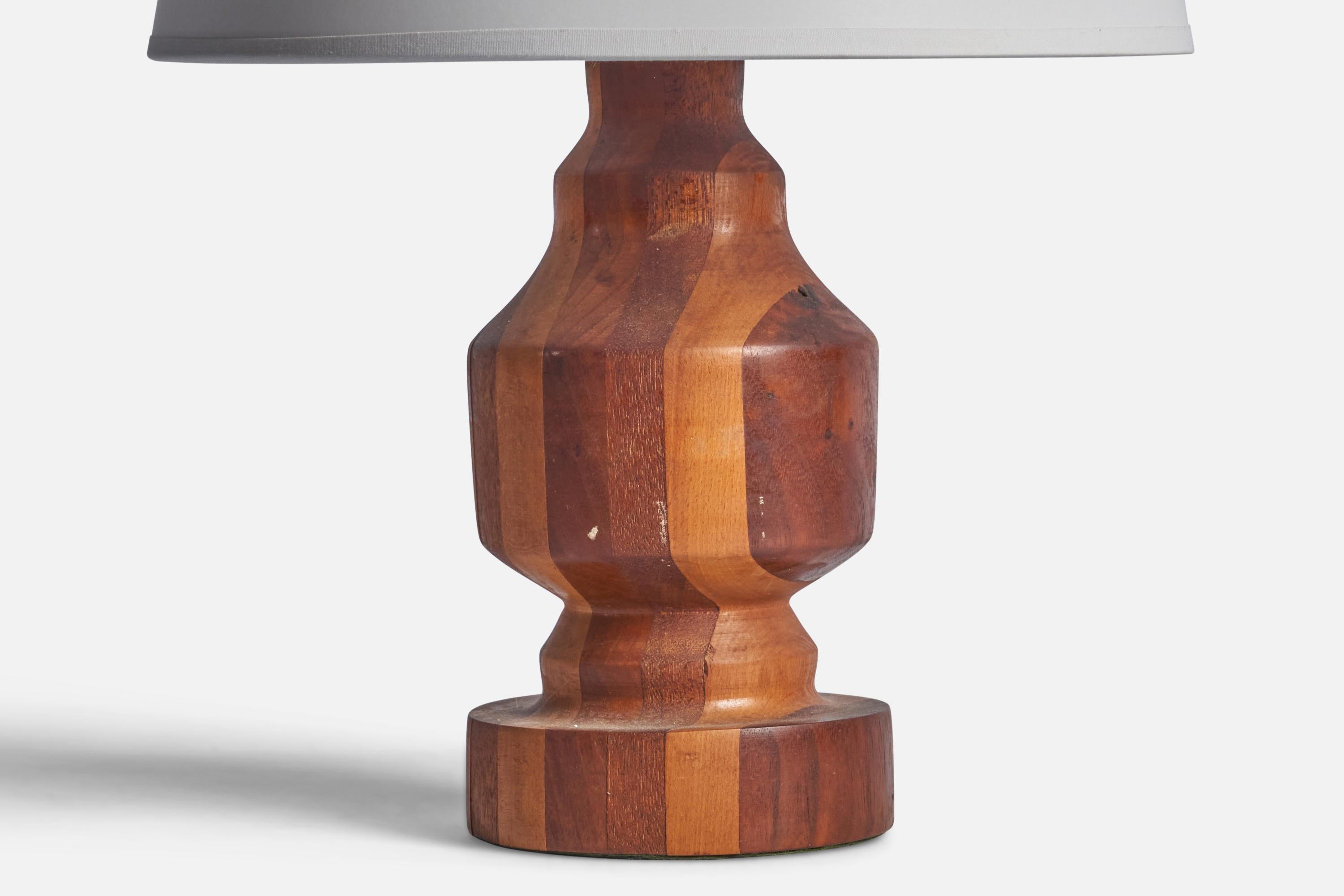 Danish Designer, Table Lamp, Wood, Denmark, 1950s In Good Condition For Sale In High Point, NC