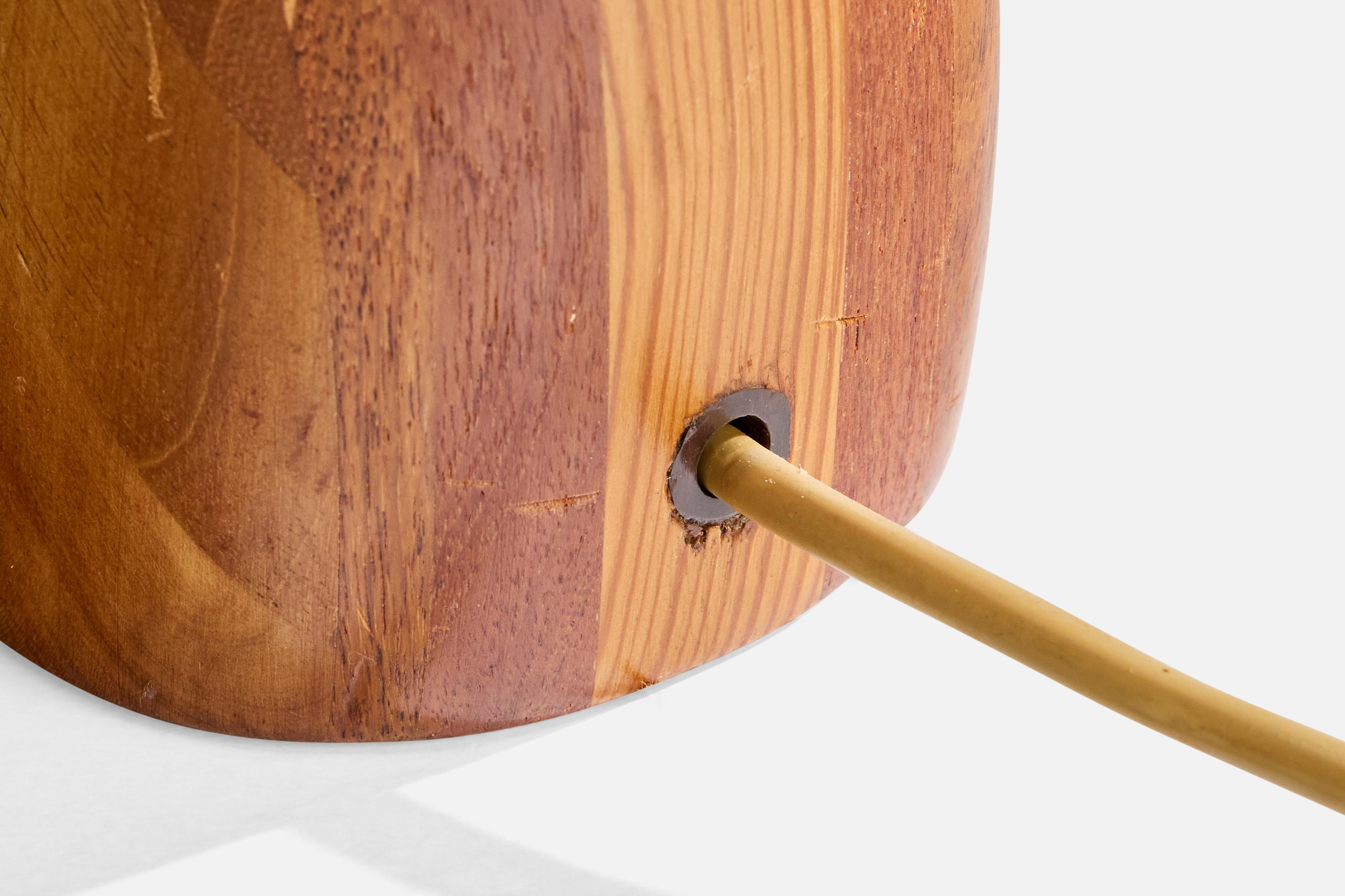 Legno Lampada da tavolo di design danese, Wood, Danimarca, anni '50 in vendita