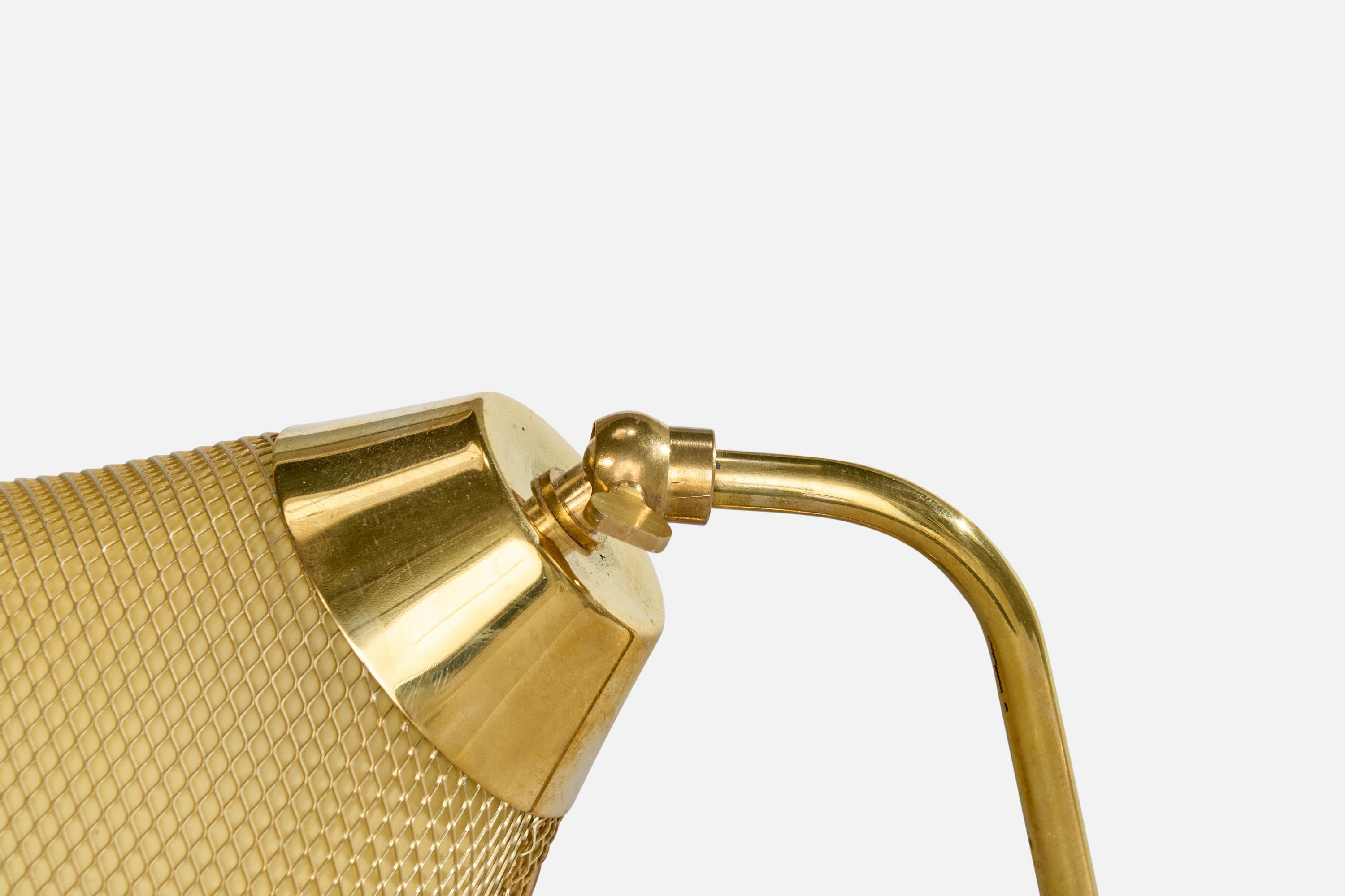 Designer danois, lampes de table, laiton, parchemin, Danemark, années 1950 en vente 1