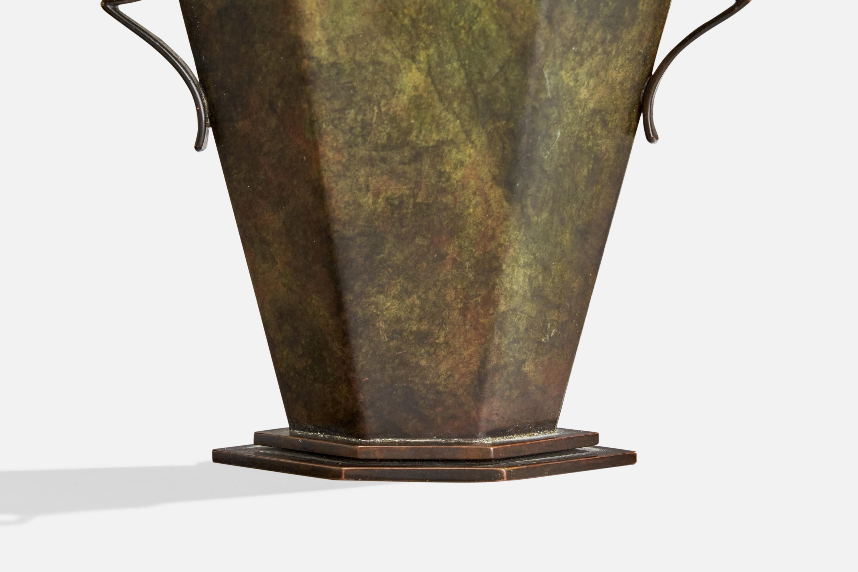Danish Designer, Vase, Bronze, Denmark, 1930s For Sale 2