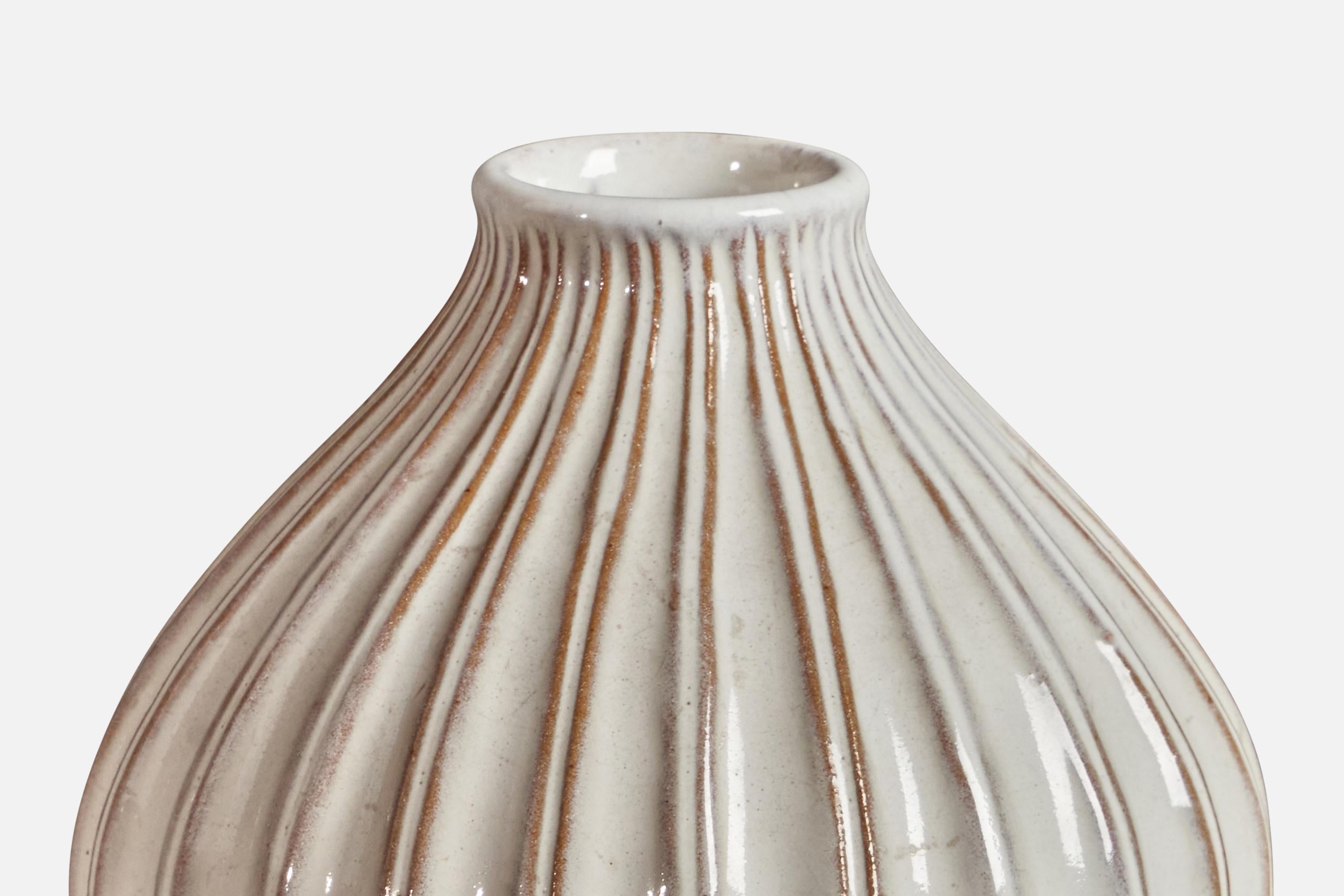Scandinavian Modern Danish Designer, Vase, Earthenware, Denmark, 1940s For Sale