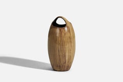 Danish Designer, Vase, Light Brown Glazed Stoneware, Denmark, 1970s