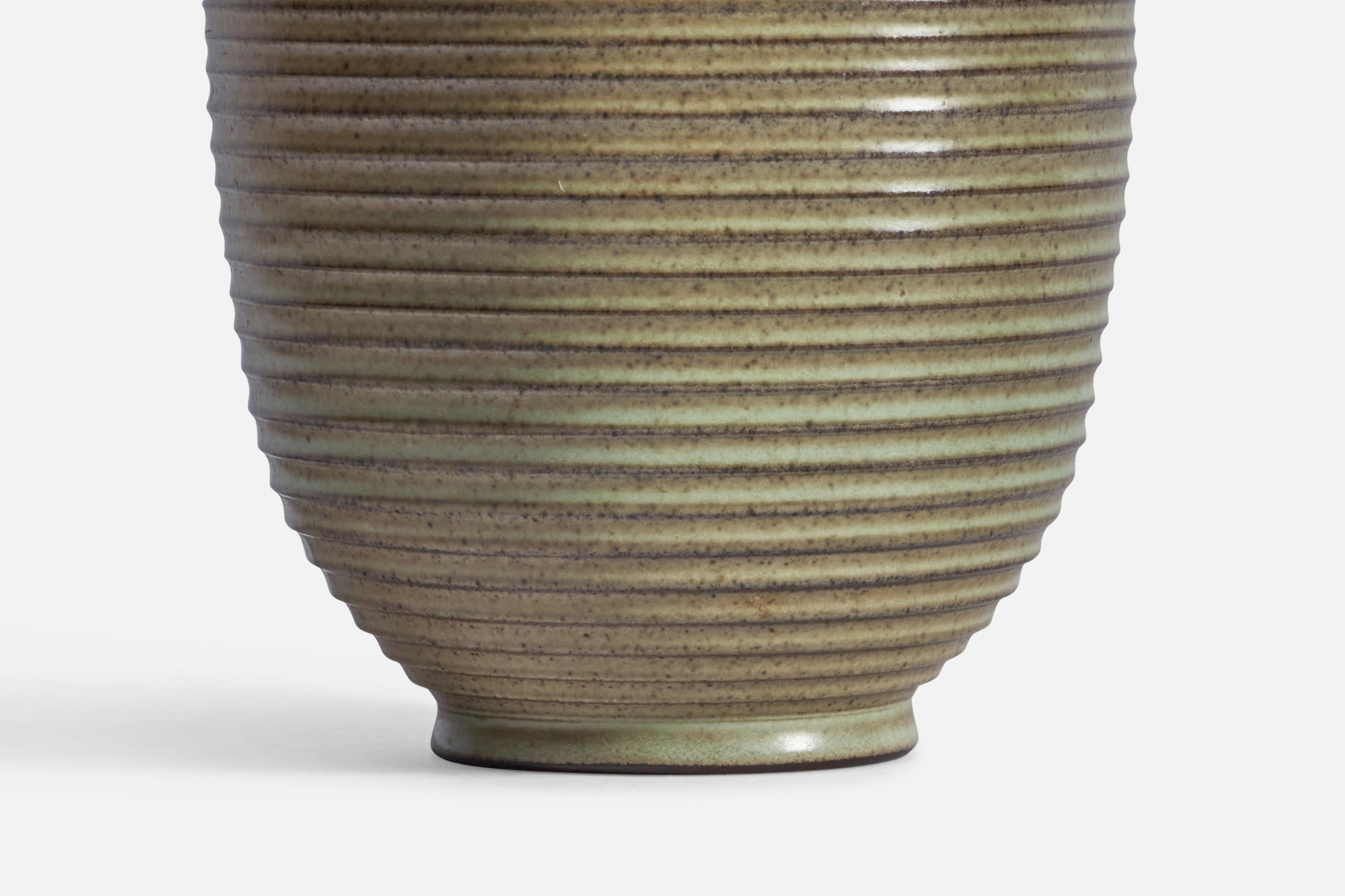 Mid-20th Century Danish Designer, Vase, Stoneware, Denmark, 1940s For Sale