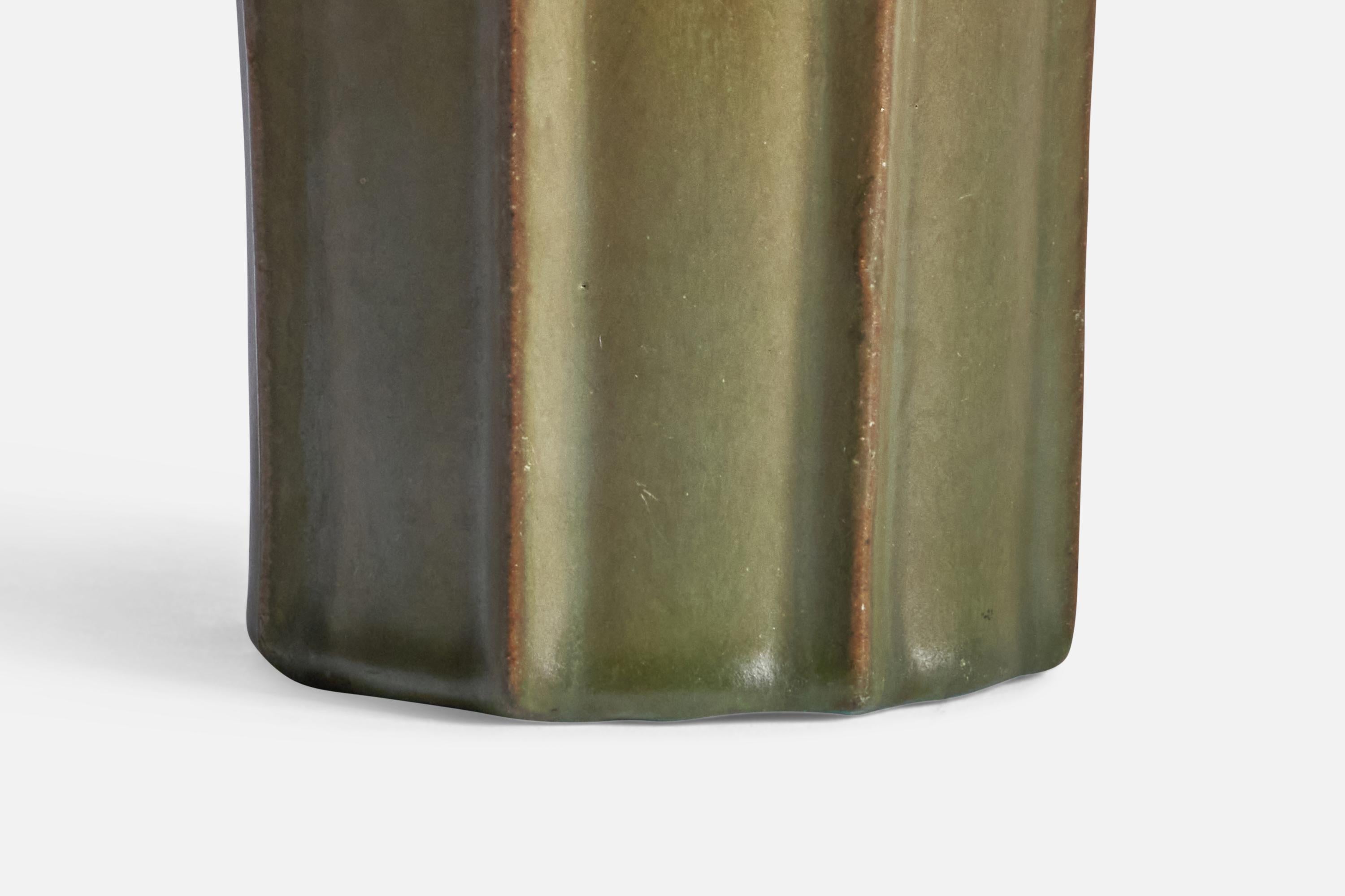 Mid-20th Century Danish Designer, Vase, Stoneware, Denmark, 1940s For Sale