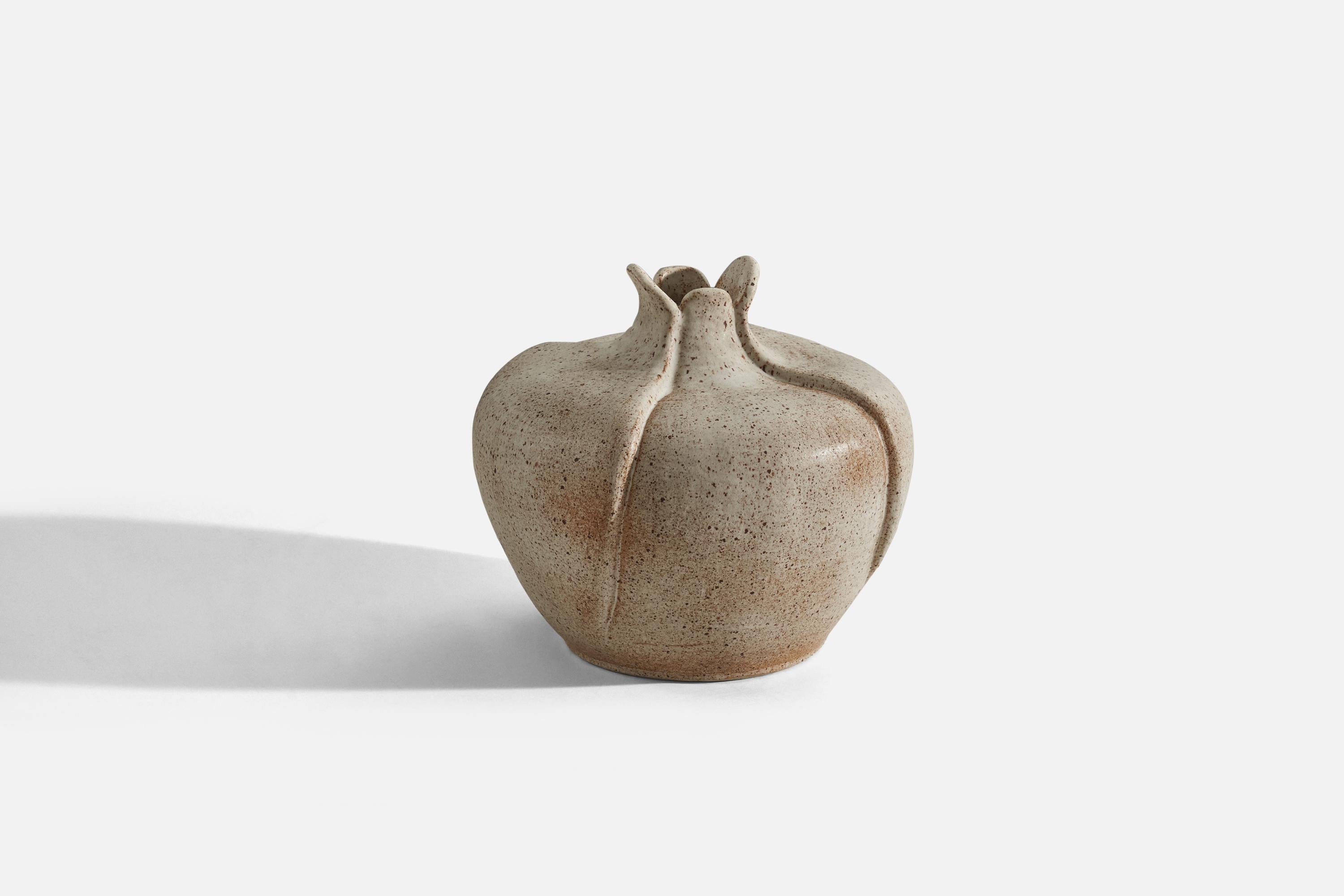 A stoneware vase designed and produced in Denmark, 1950s. 
 