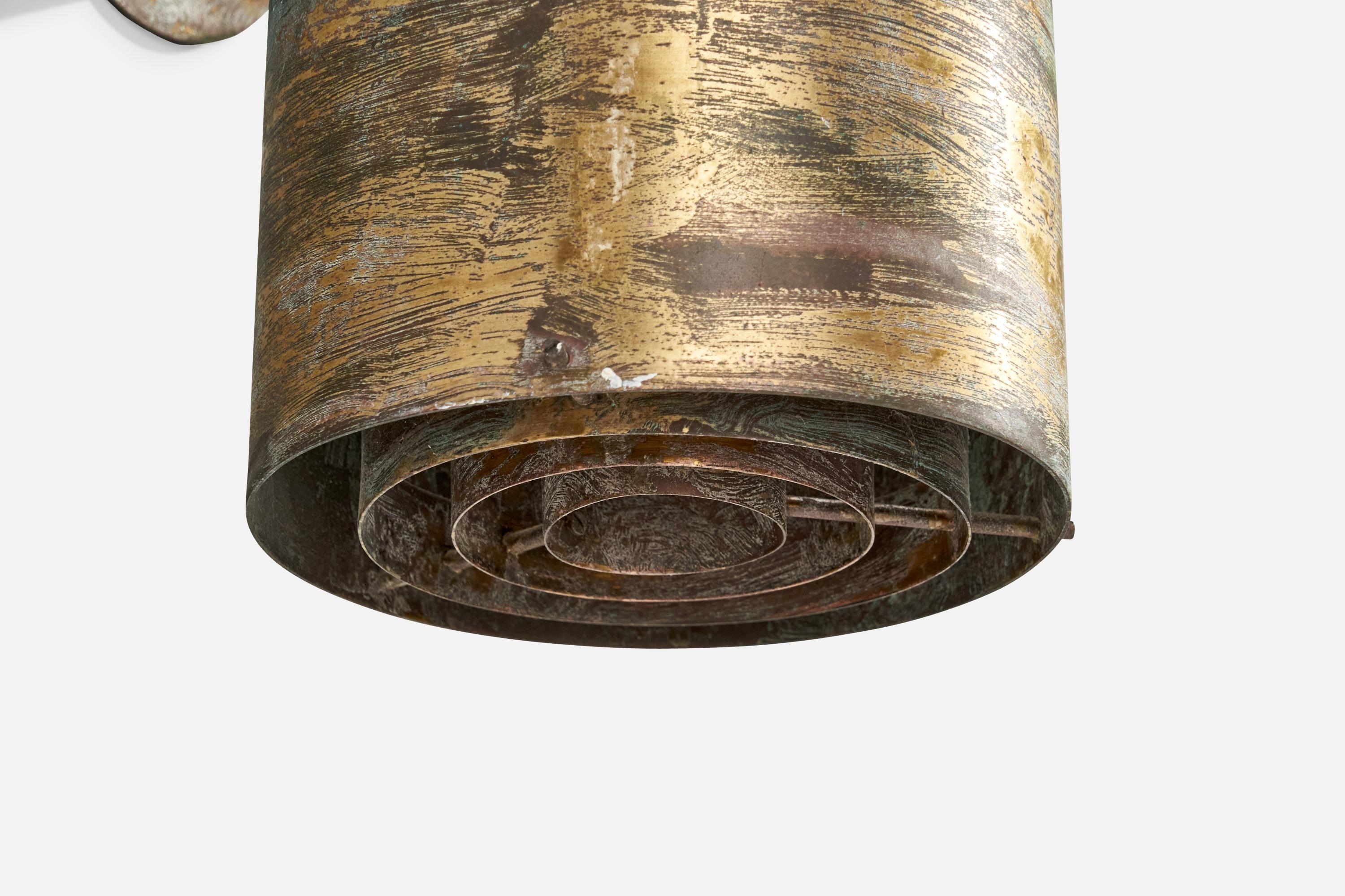 Designer danese, lampada da parete, ottone, Danimarca, anni '1960 in vendita 2