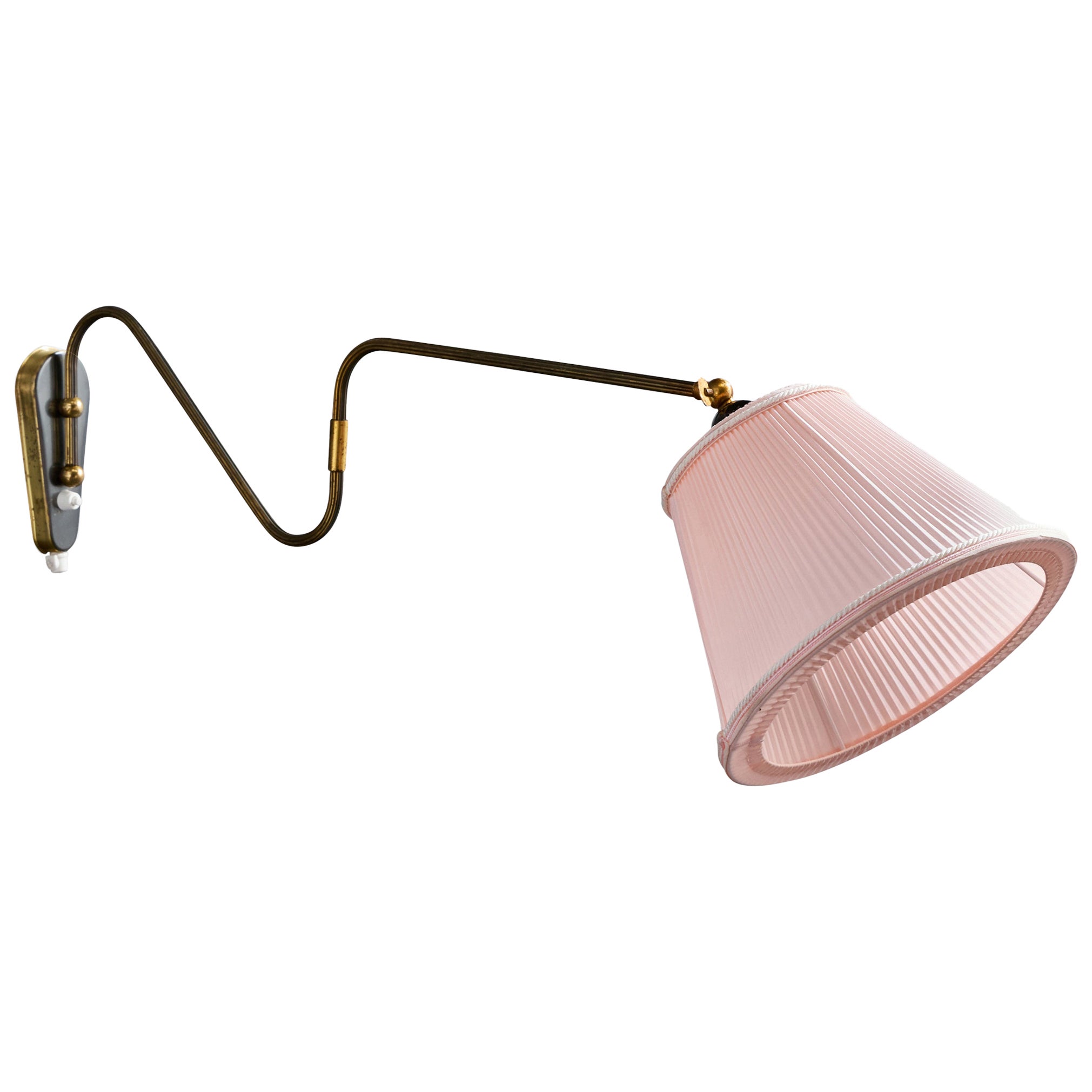 Diseñador danés, Aplique, Latón, Tela, Dinamarca, Década de 1950