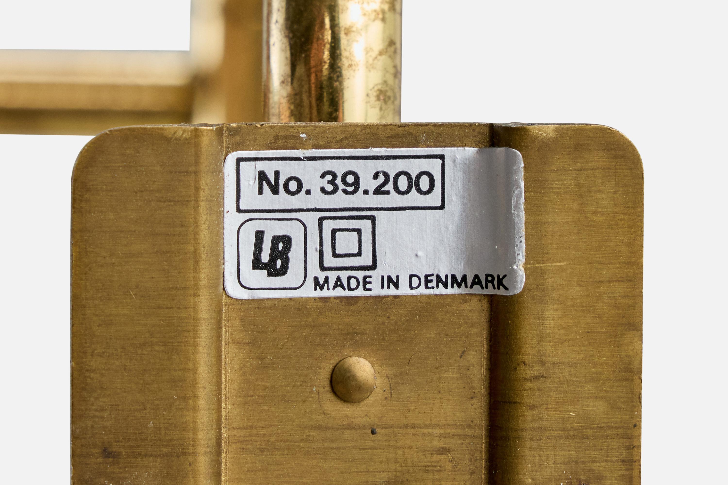 Danish Designer, Wall Light, Brass, Paper, Denmark, 1970s For Sale 5