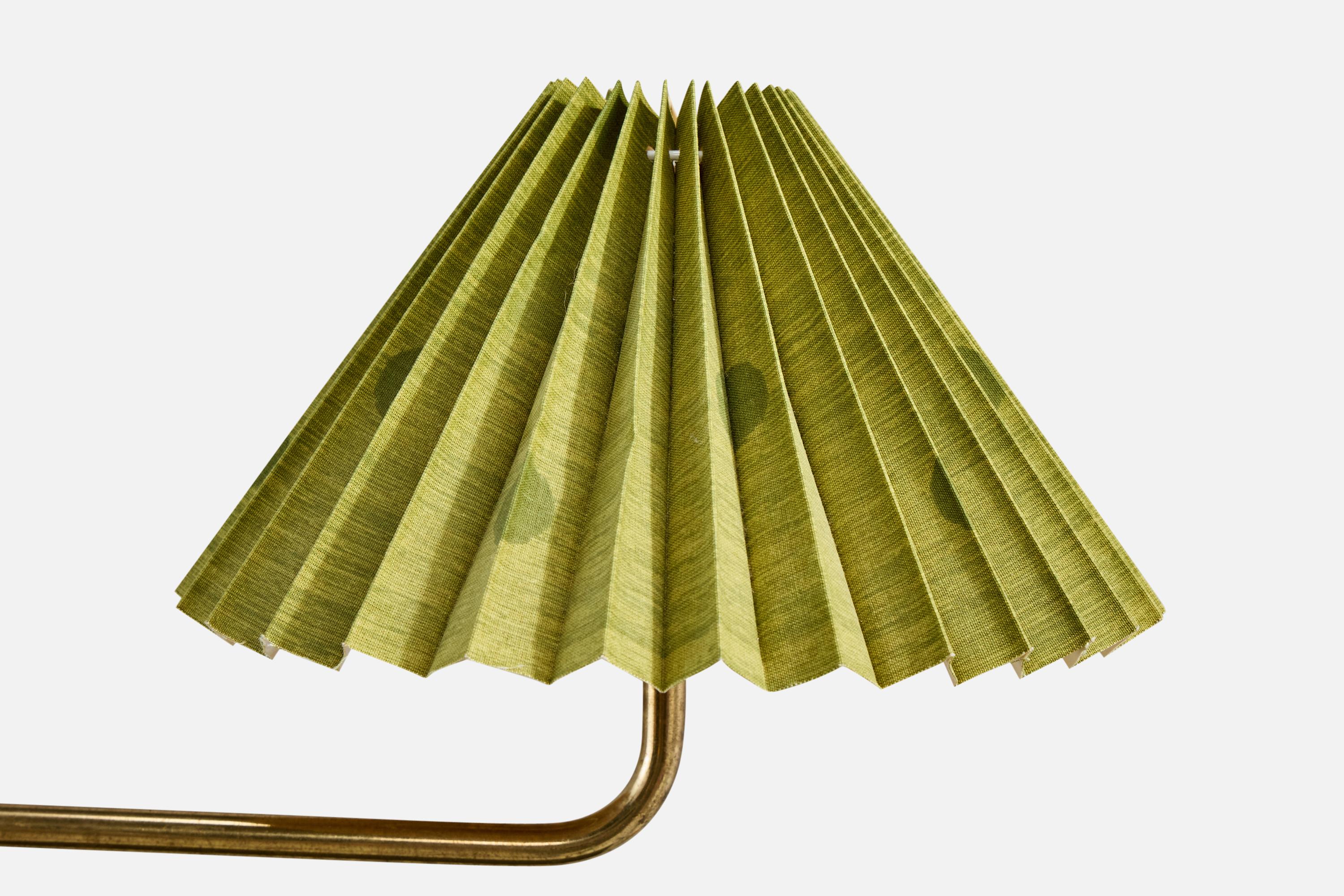 Danish Designer, Wall Light, Brass, Paper, Denmark, 1970s For Sale 4