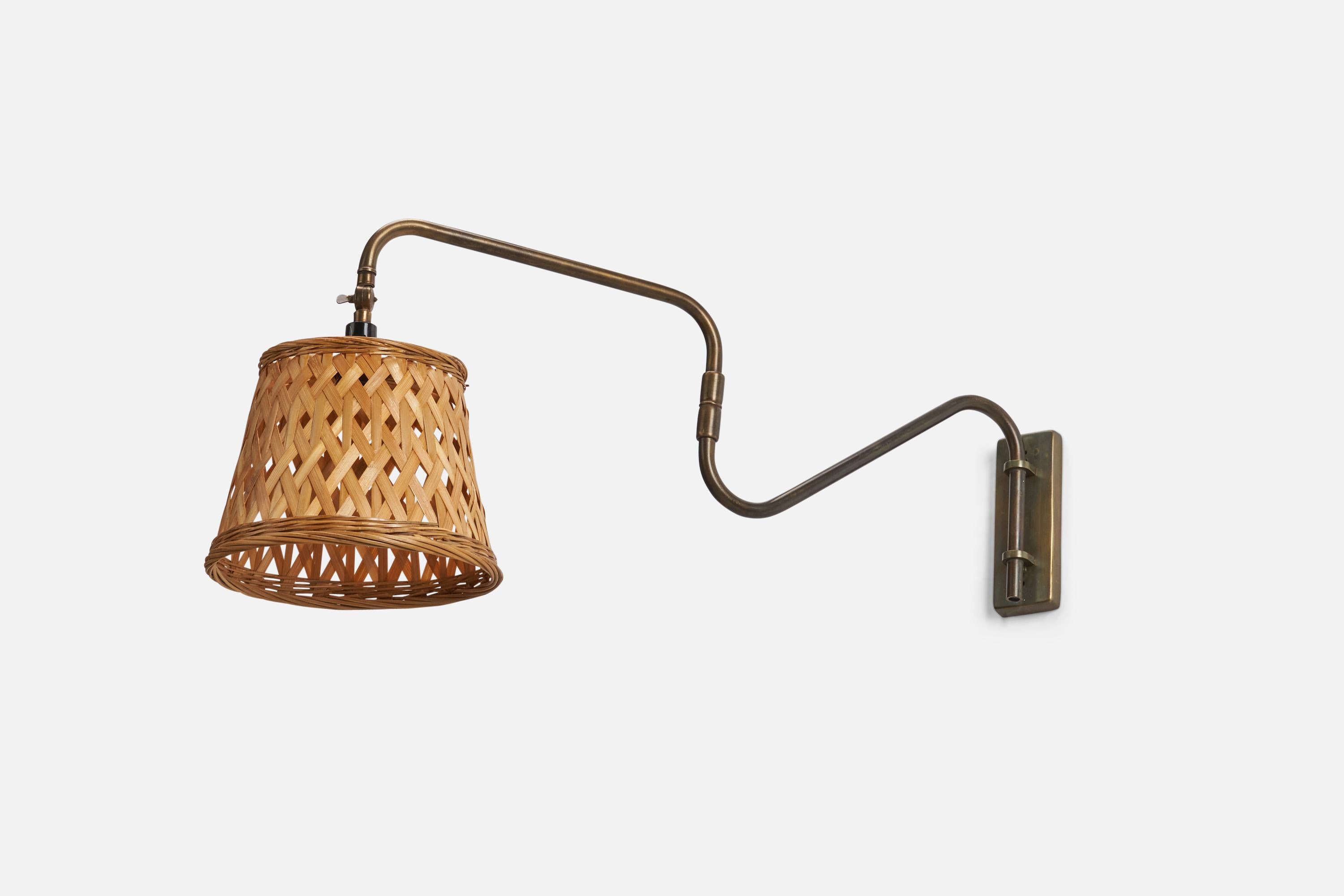 rattan wall light