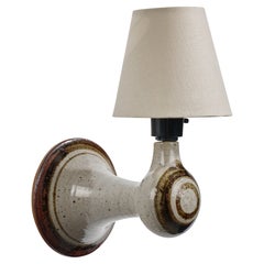 Danish Designer, Wall Light, Ceramic, Fabric, Denmark, 1960s