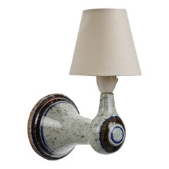 Danish Designer, Wall Light, Ceramic, Fabric, Denmark, 1960s