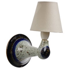 Danish Designer, Wall Light, Ceramic, Fabric, Denmark, 1960s