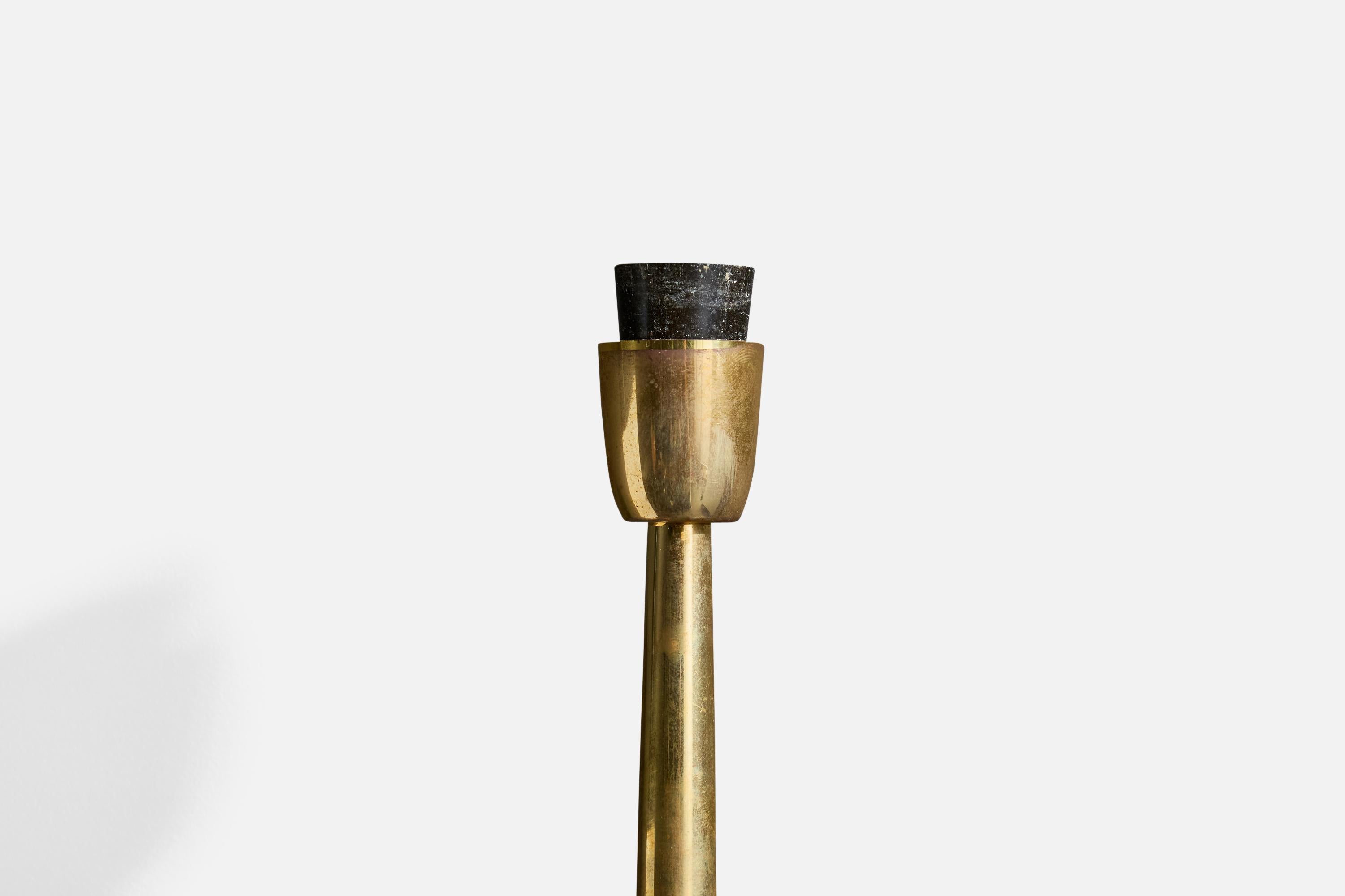 Designer danois, Lights murales, laiton, tissu, Danemark, années 1950 en vente 1