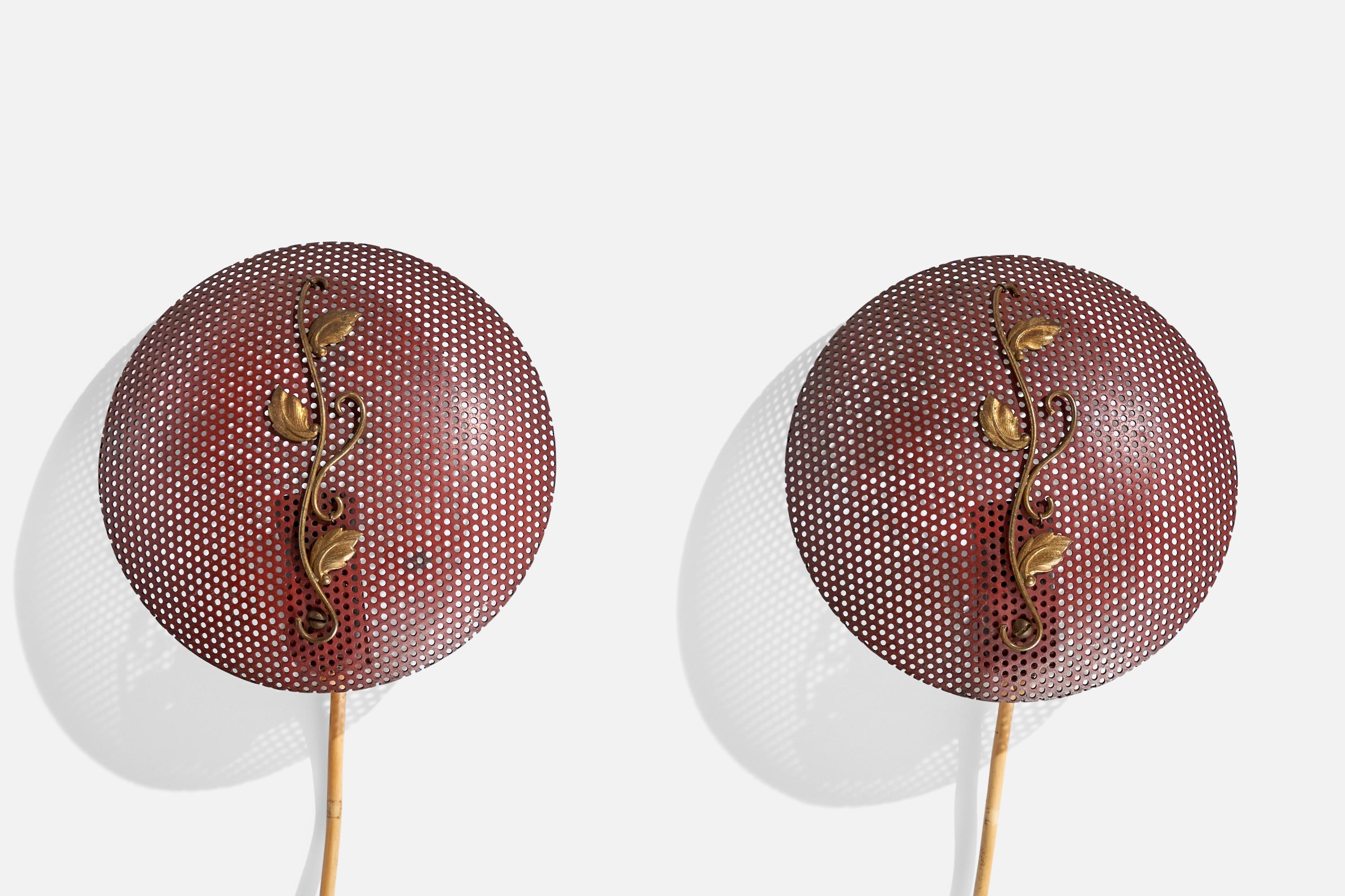 Scandinave moderne Design/One, Lights, laiton, métal, Danemark, années 1940 en vente