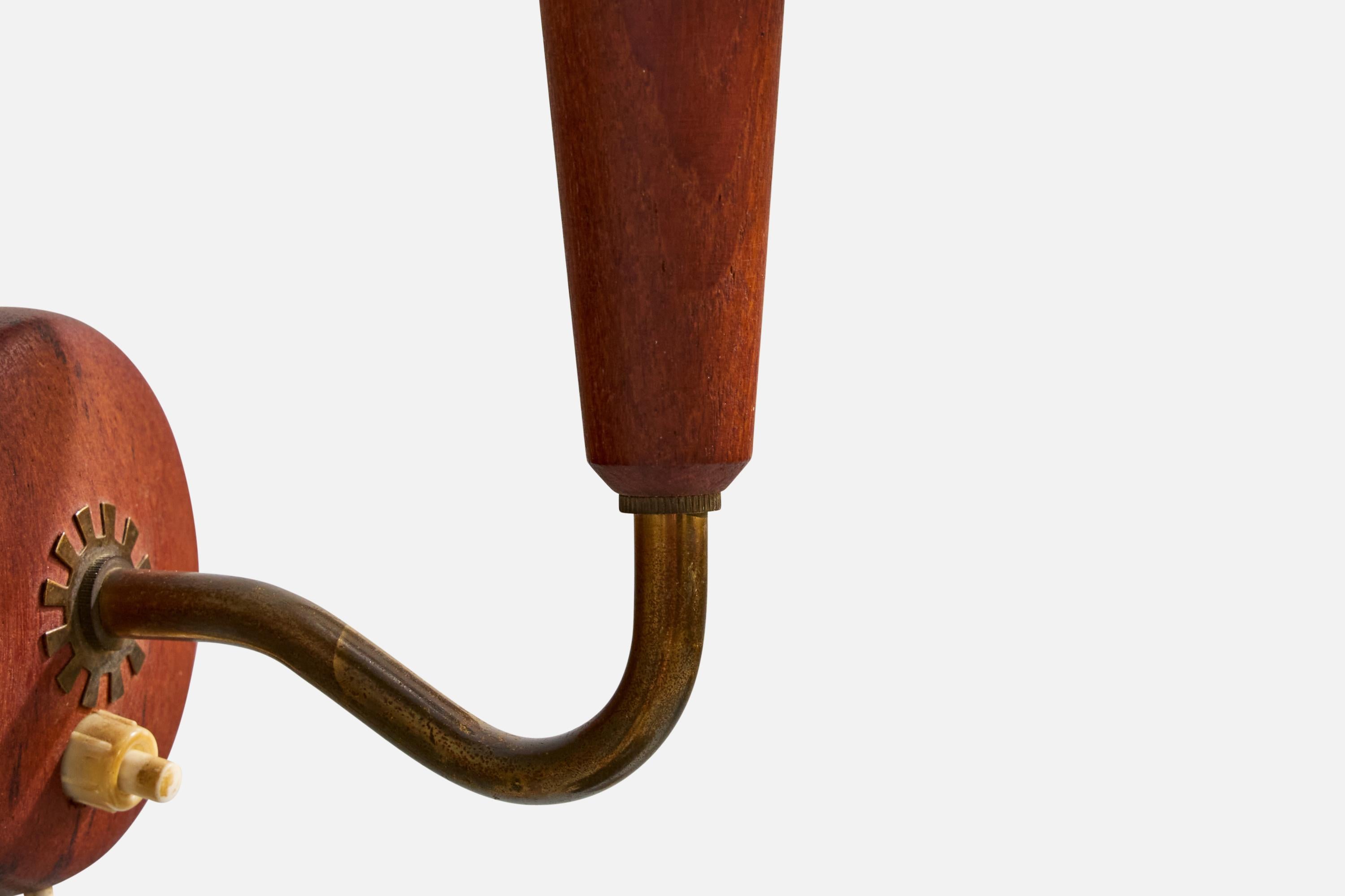 Laiton Design/One, appliques, laiton, teck, tissu, Danemark, années 1950 en vente