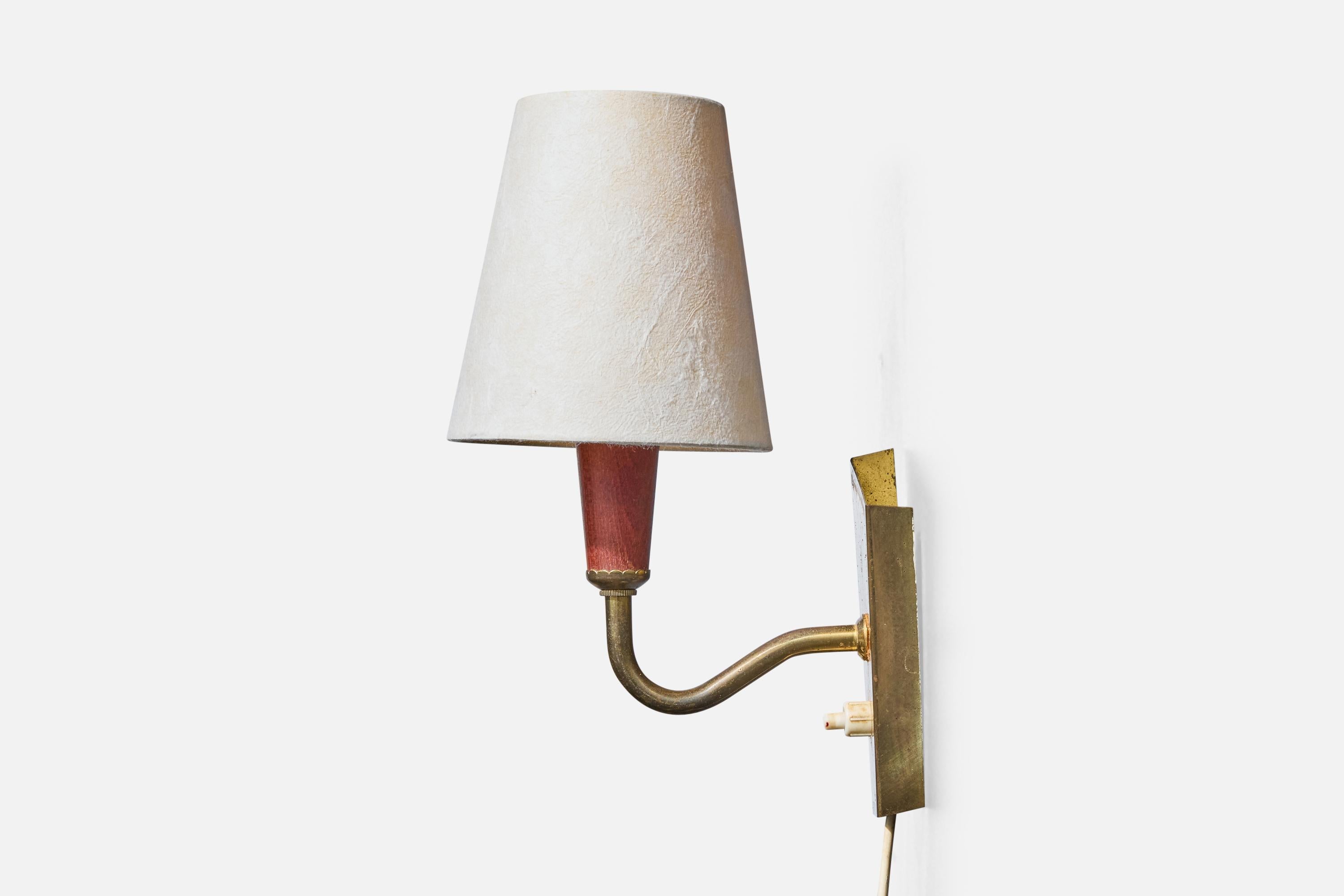 Design/One, appliques, laiton, teck, parchemin, Danemark, années 1950 État moyen - En vente à High Point, NC