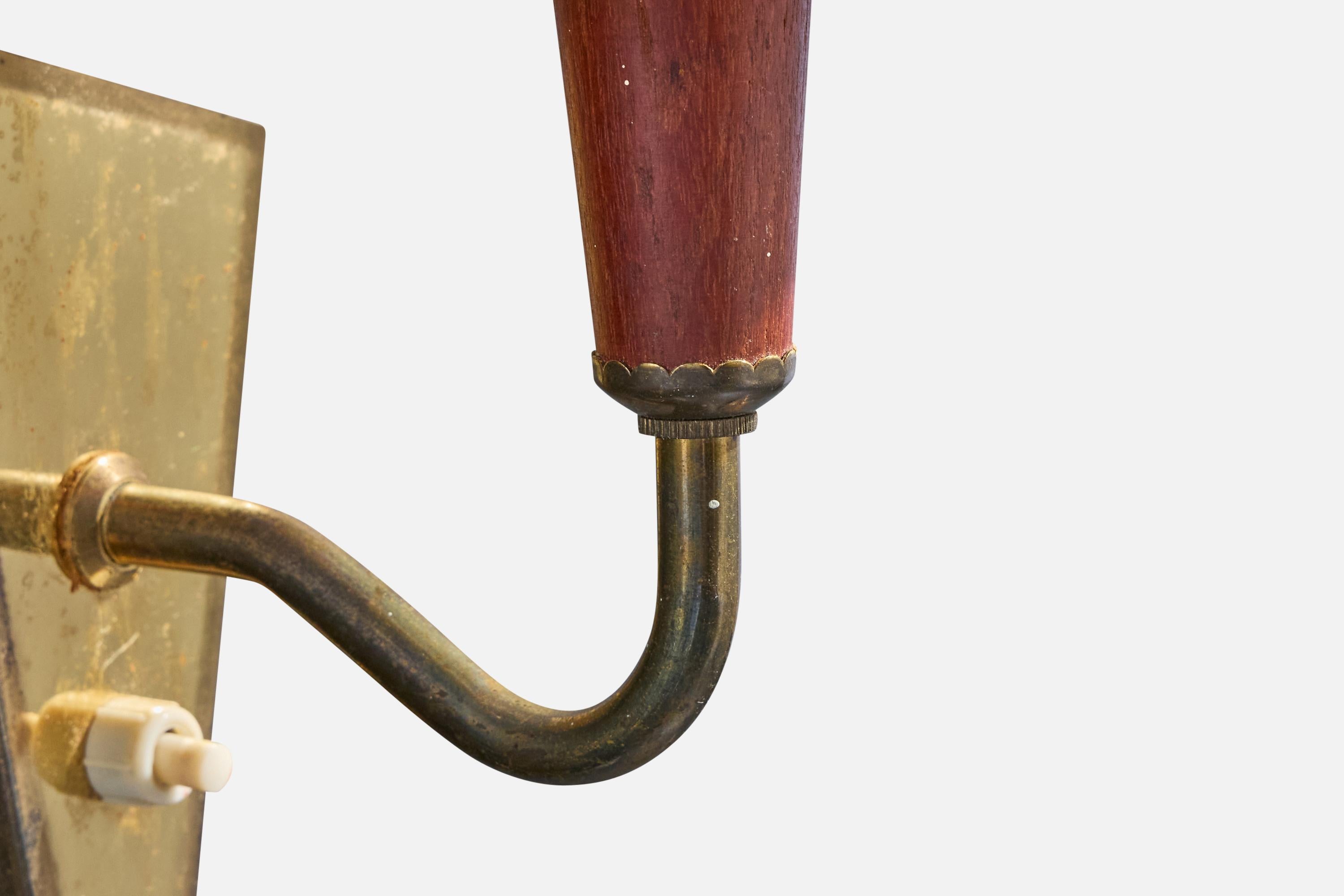 Design/One, appliques, laiton, teck, parchemin, Danemark, années 1950 en vente 1