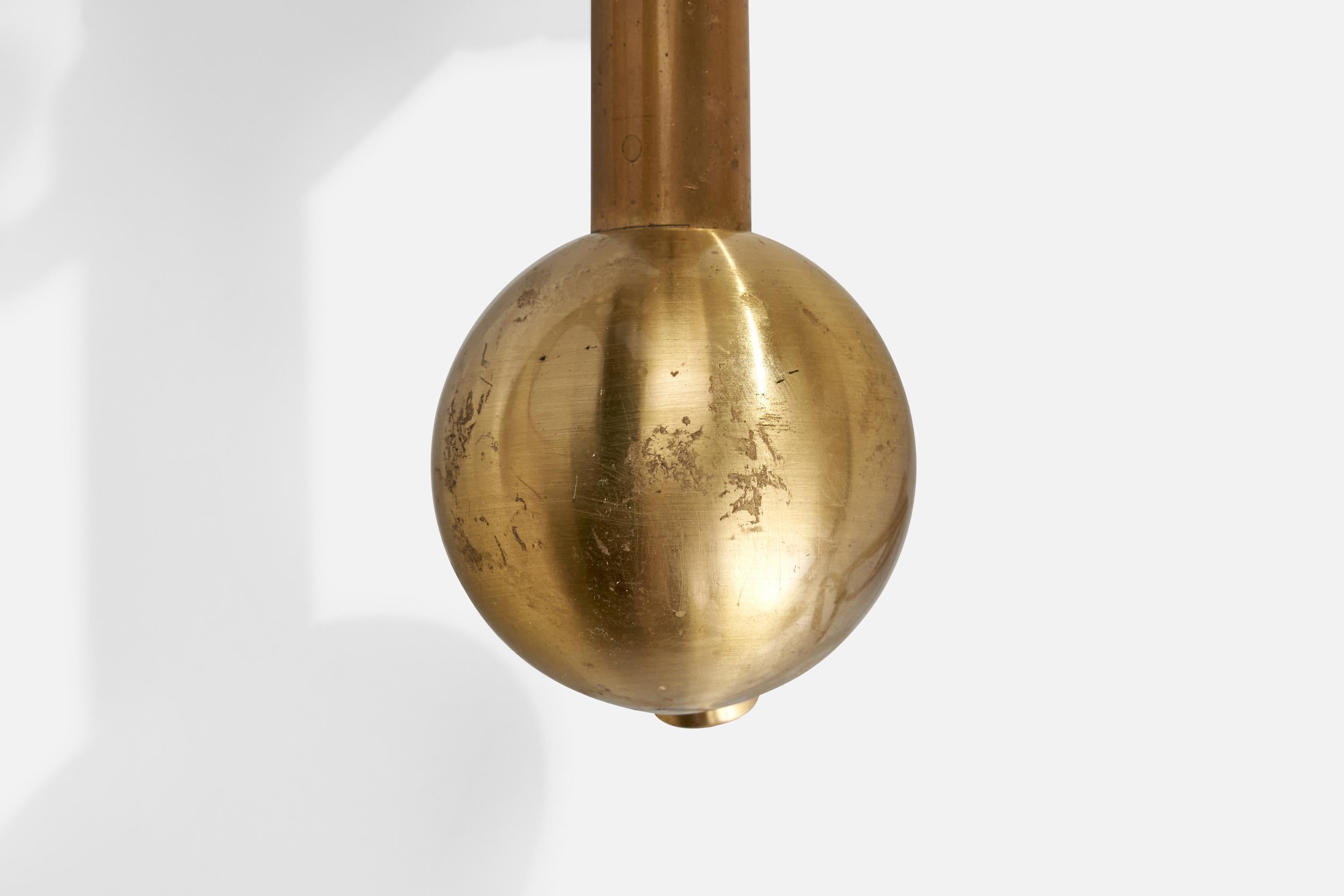 Danois Designer danois, Wall Lights, laiton, Wood, Danemark, années 1940 en vente