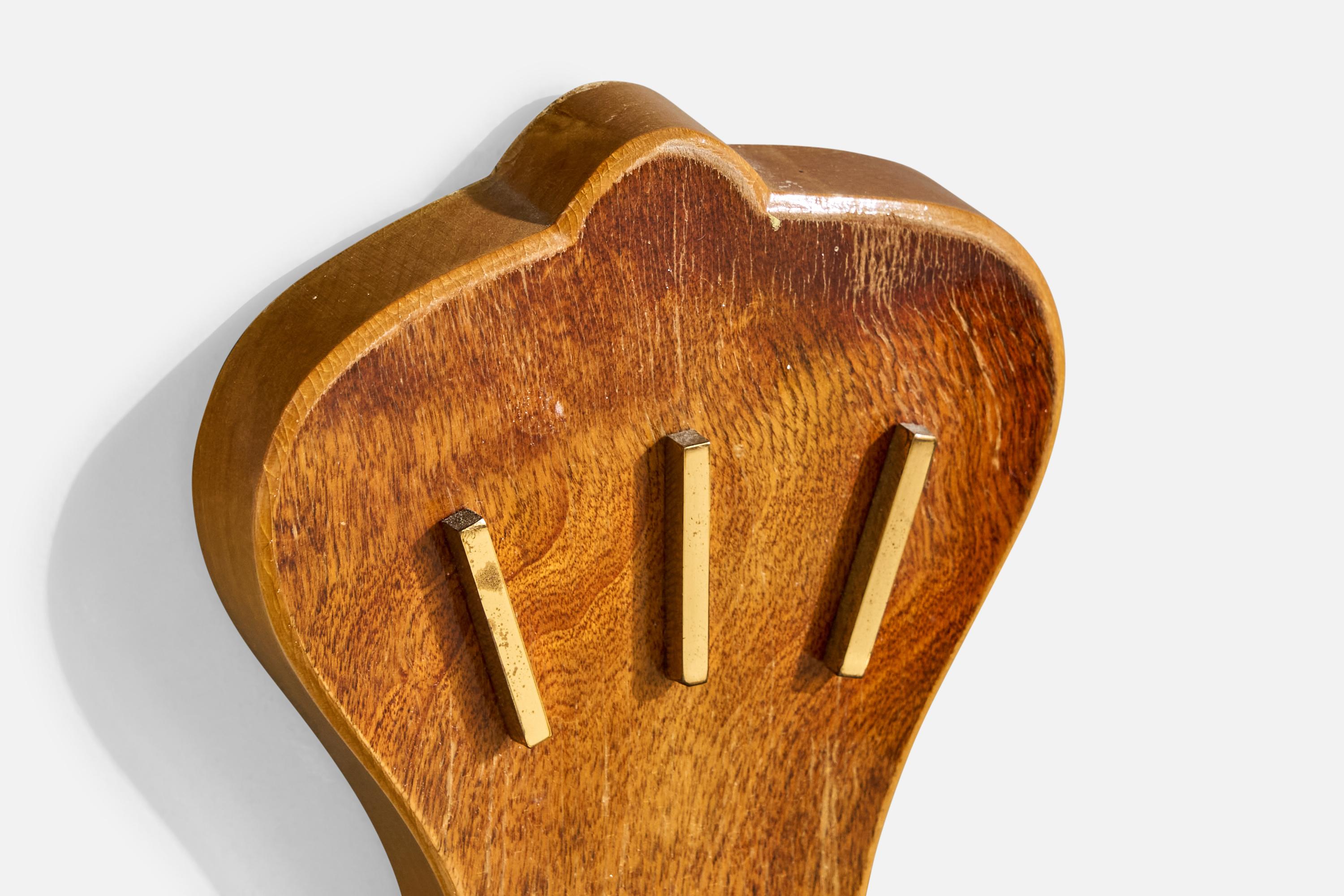 Designer danese, lampade da parete, ottone, legno, tessuto, Danimarca, anni '40 in vendita 2