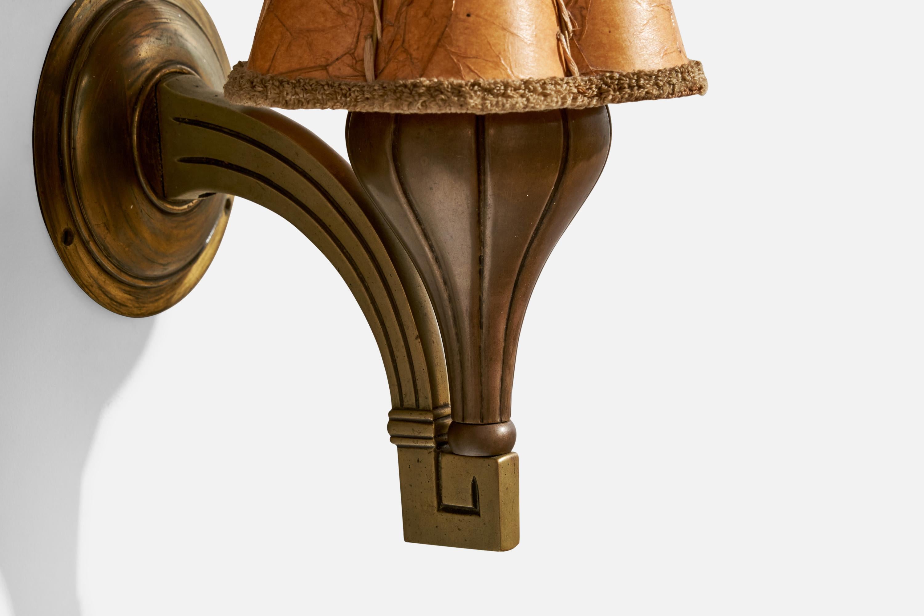Design/One, Lights, Bronze, Parchemin, Danemark, années 1930 en vente 2