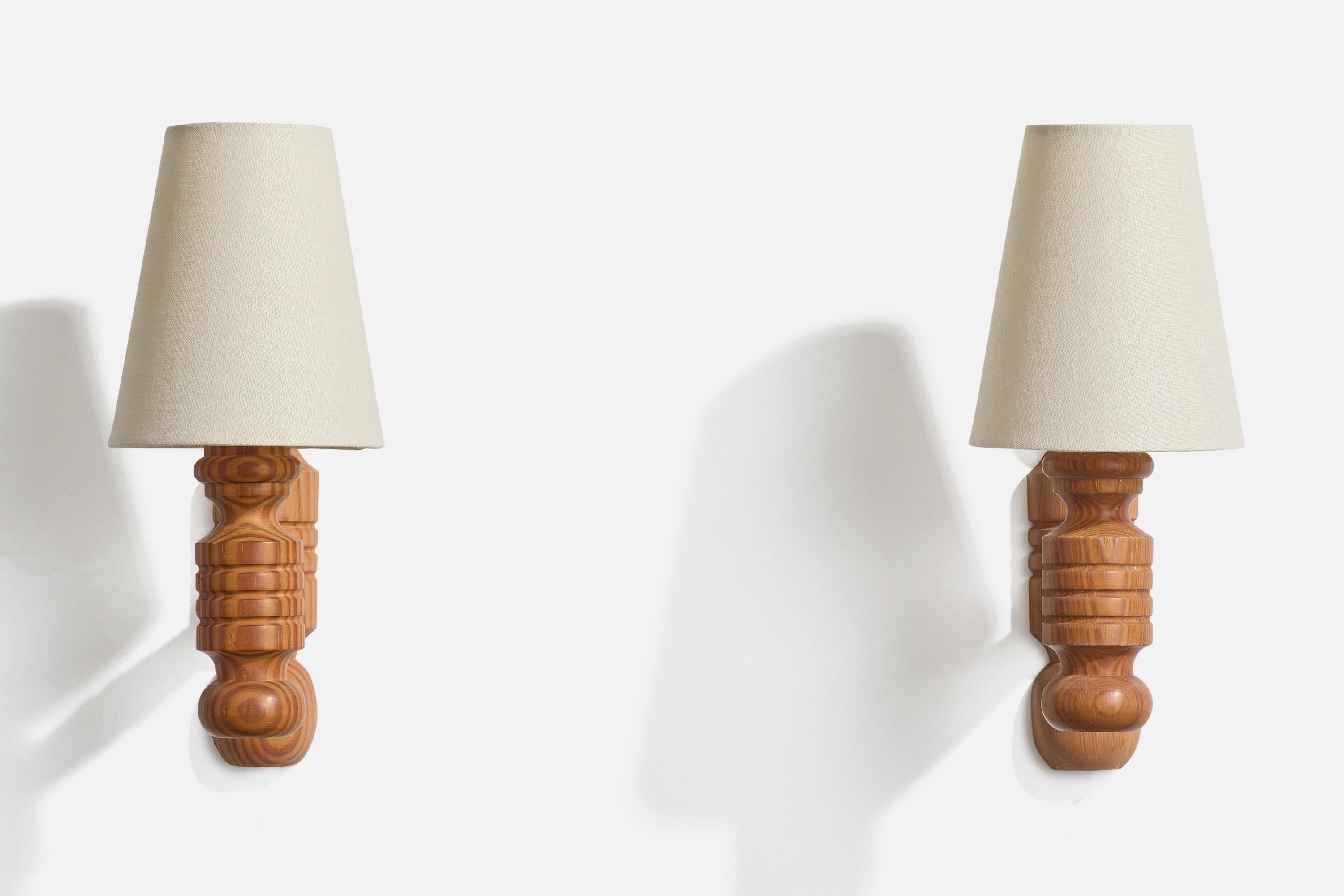 Mid-Century Modern Designer danois, lampes murales, pin, Danemark, années 1970 en vente