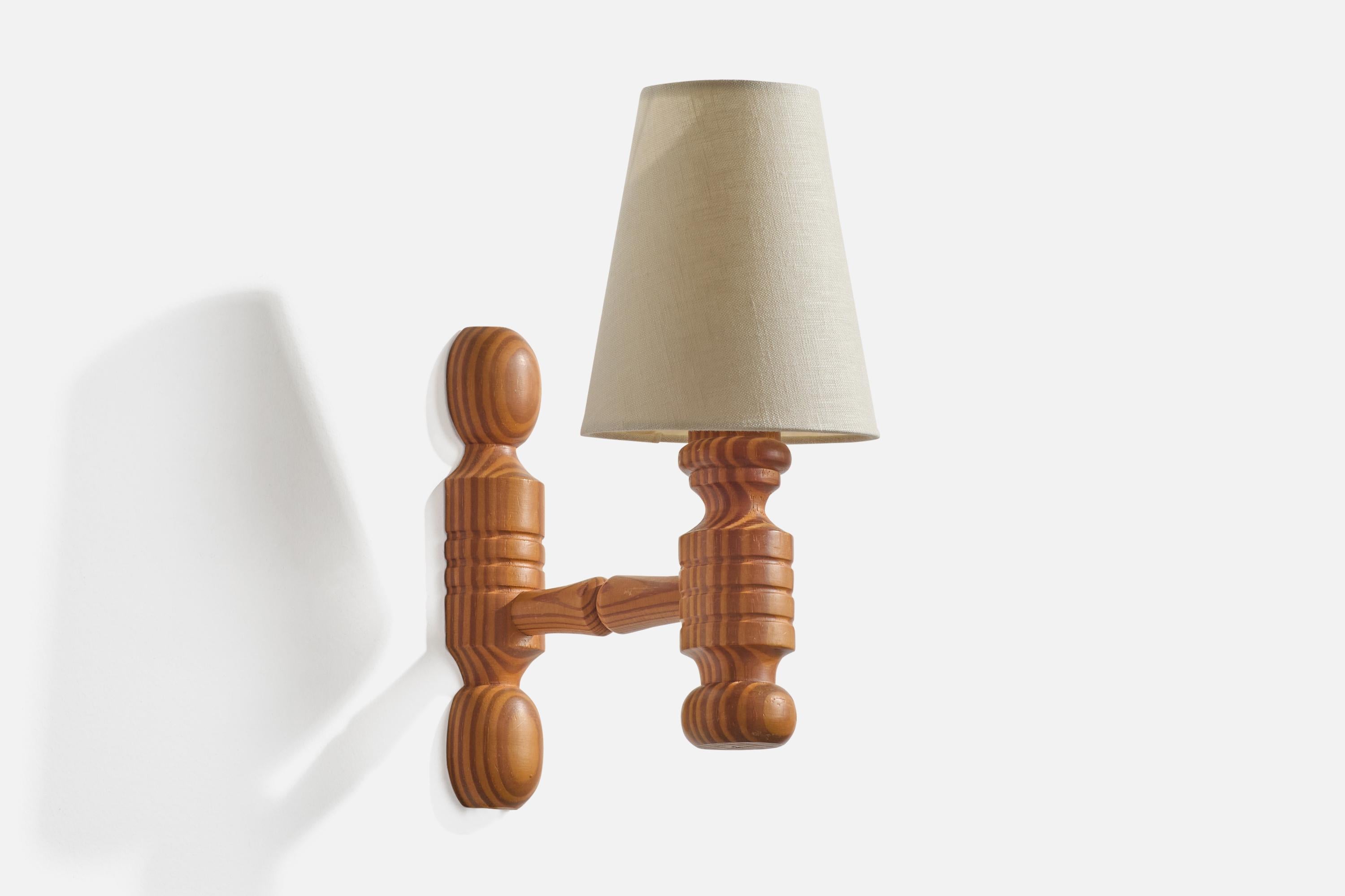 Danois Designer danois, lampes murales, pin, Danemark, années 1970 en vente