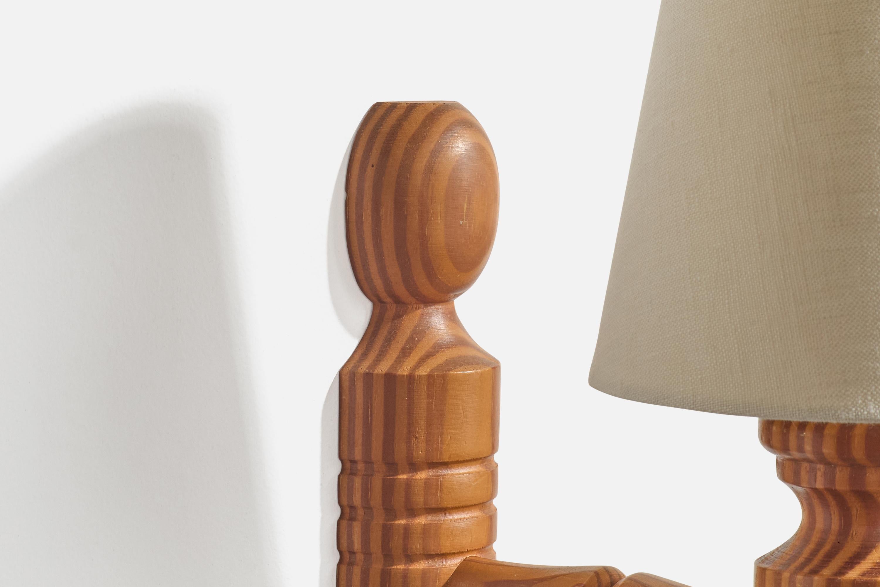 Fin du 20e siècle Designer danois, lampes murales, pin, Danemark, années 1970 en vente