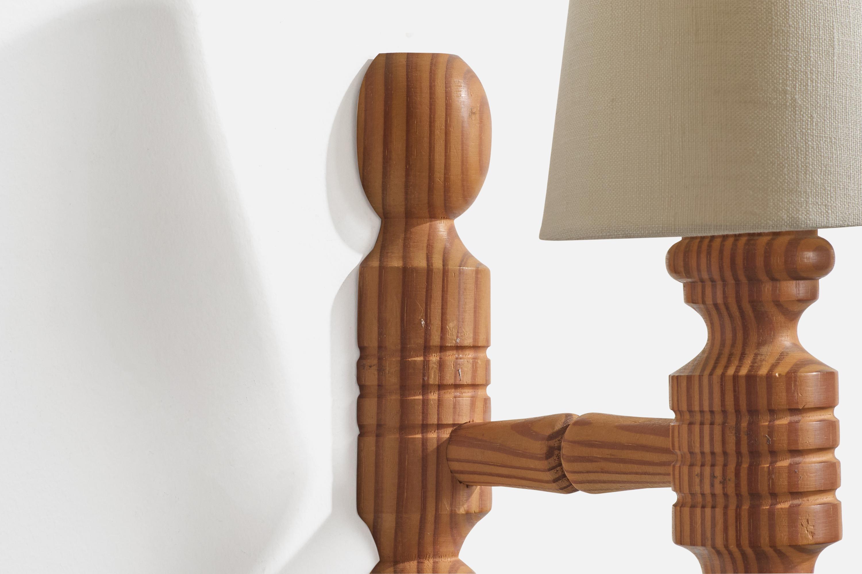 Fin du 20e siècle Designer danois, lampes murales, pin, Danemark, années 1970 en vente