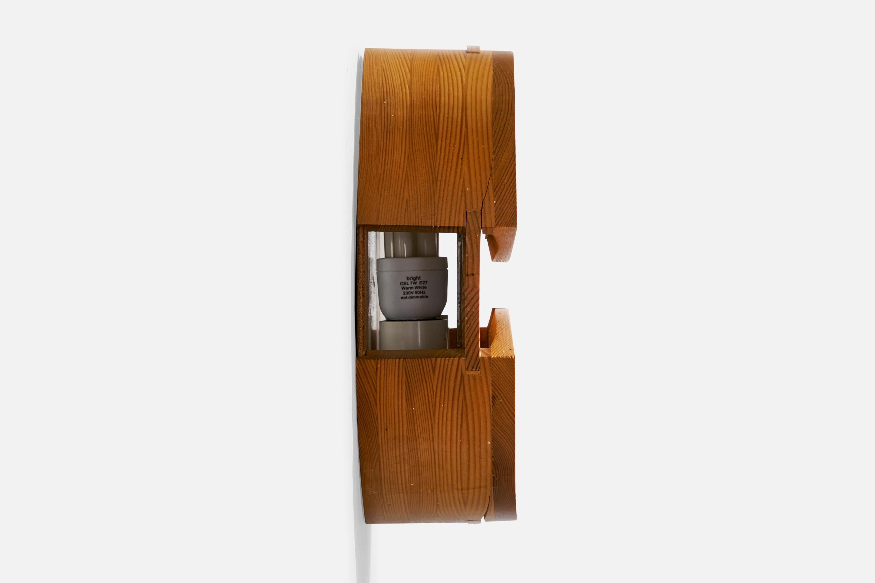 Designer danois, lampes murales, pin, Danemark, années 1970 en vente 2