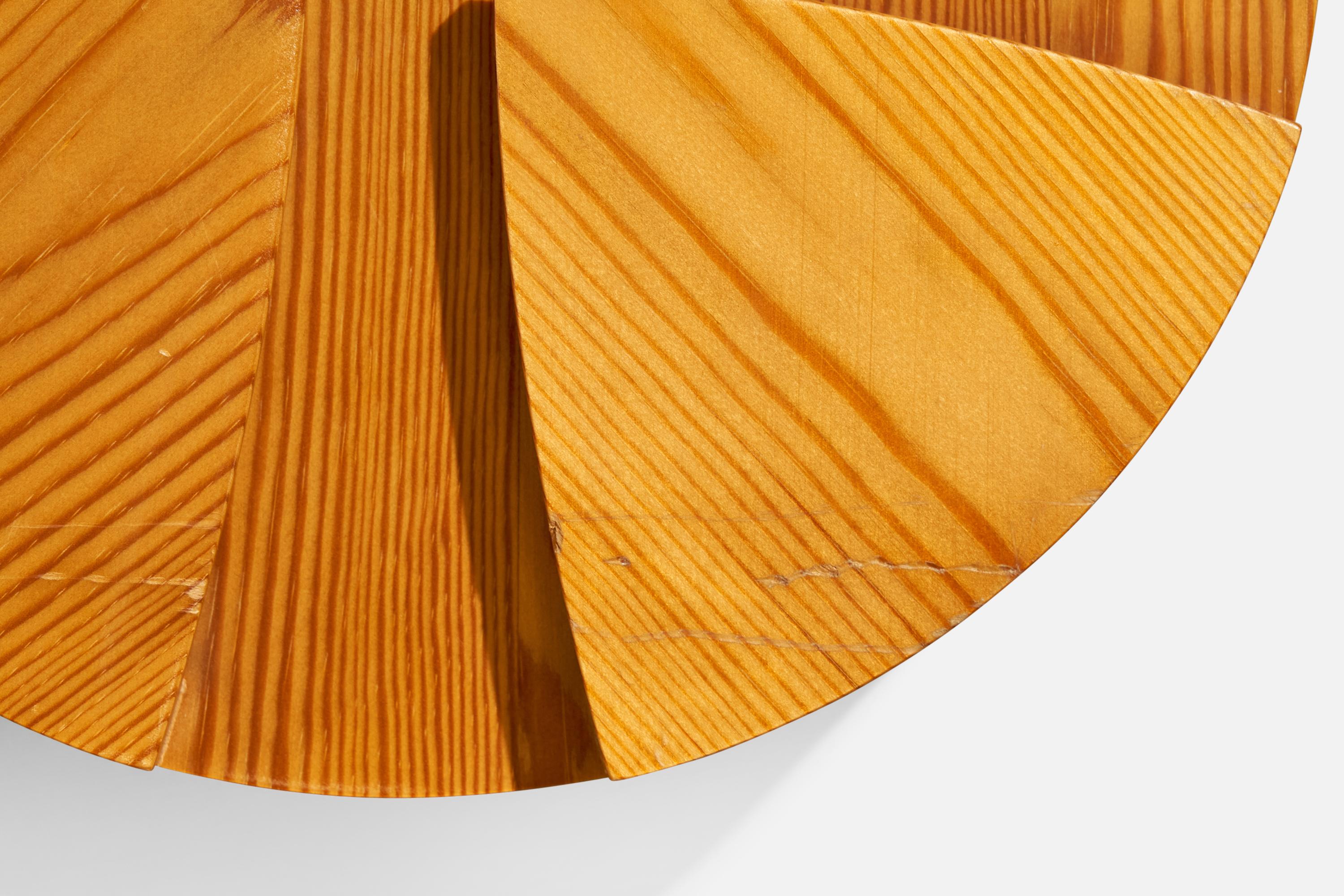 Designer danois, lampes murales, pin, Danemark, années 1970 en vente 3