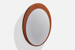 Danish Designer, Wall Mirror, Teak, Denmark, 1950s