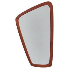 Danish Designer, Wall Mirror, Teak, Mirror Glass, Denmark, 1950s