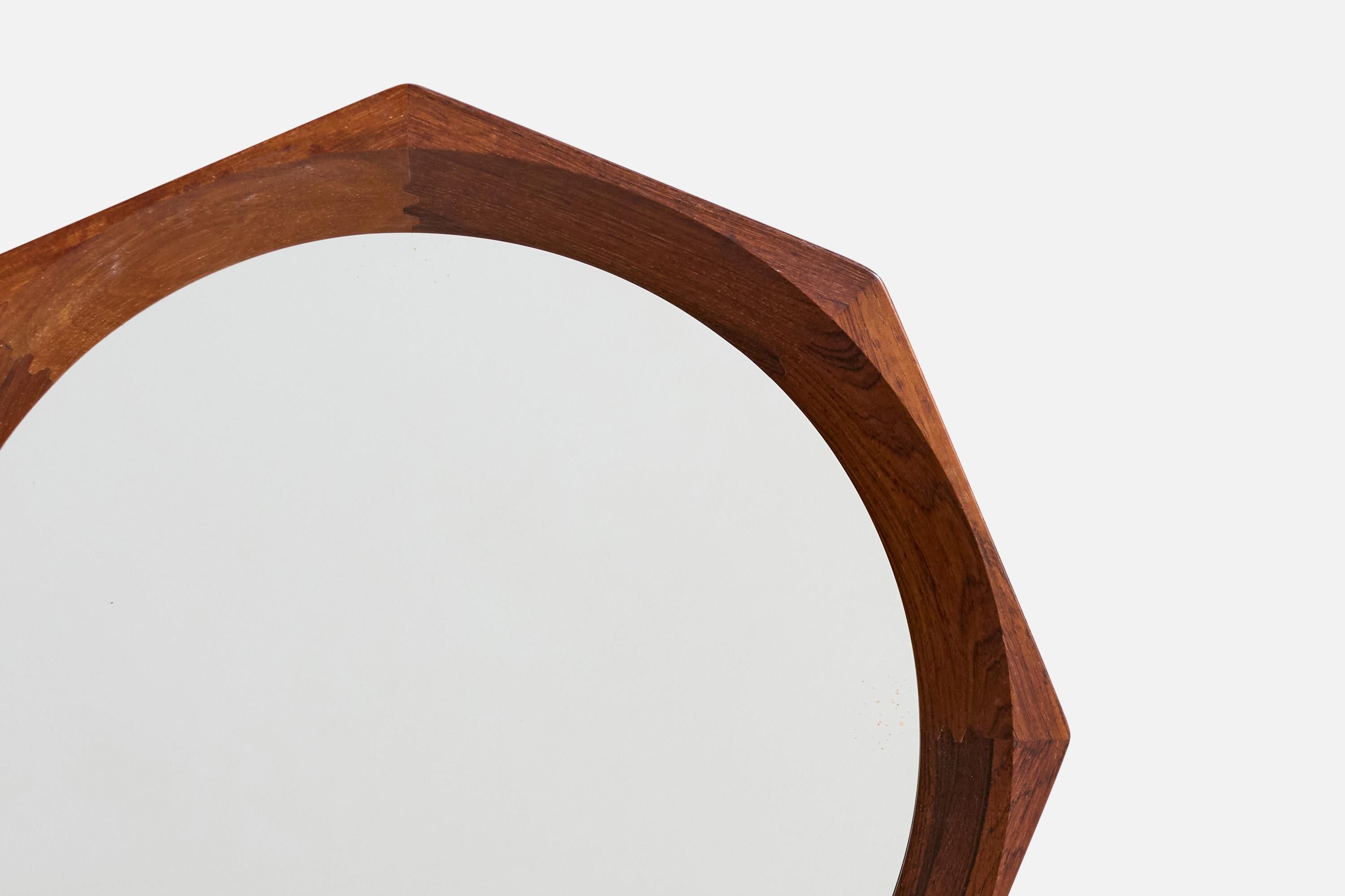 Teck Designer danois, miroirs muraux, teck, Danemark, années 1950 en vente