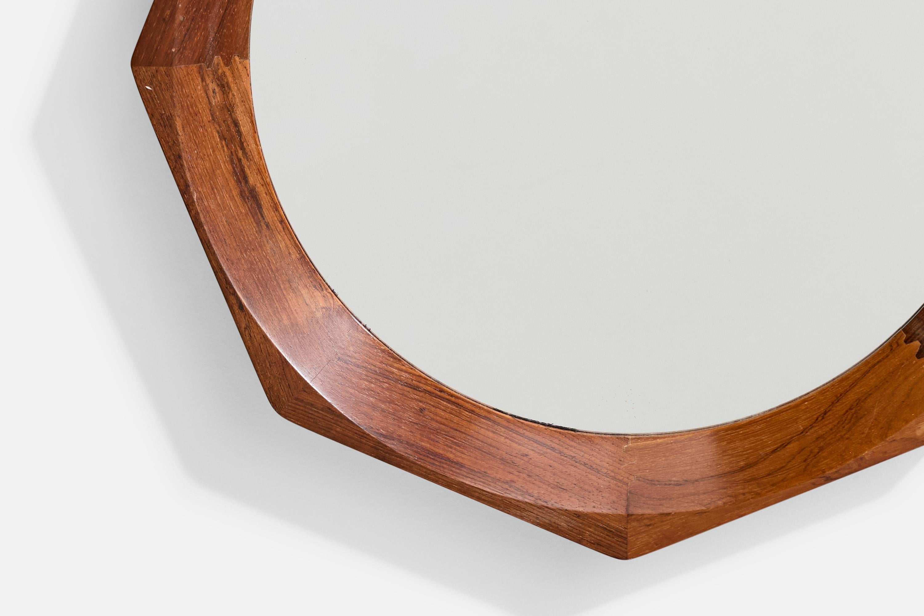 Designer danois, miroirs muraux, teck, Danemark, années 1950 en vente 1