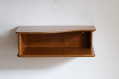 Comodini a muro di design danese, noce, Danimarca, anni '50