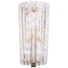 Dänische dänische Designer-Wandleuchte XXL aus Orrefors-Glas und Messing, 1960er Jahre